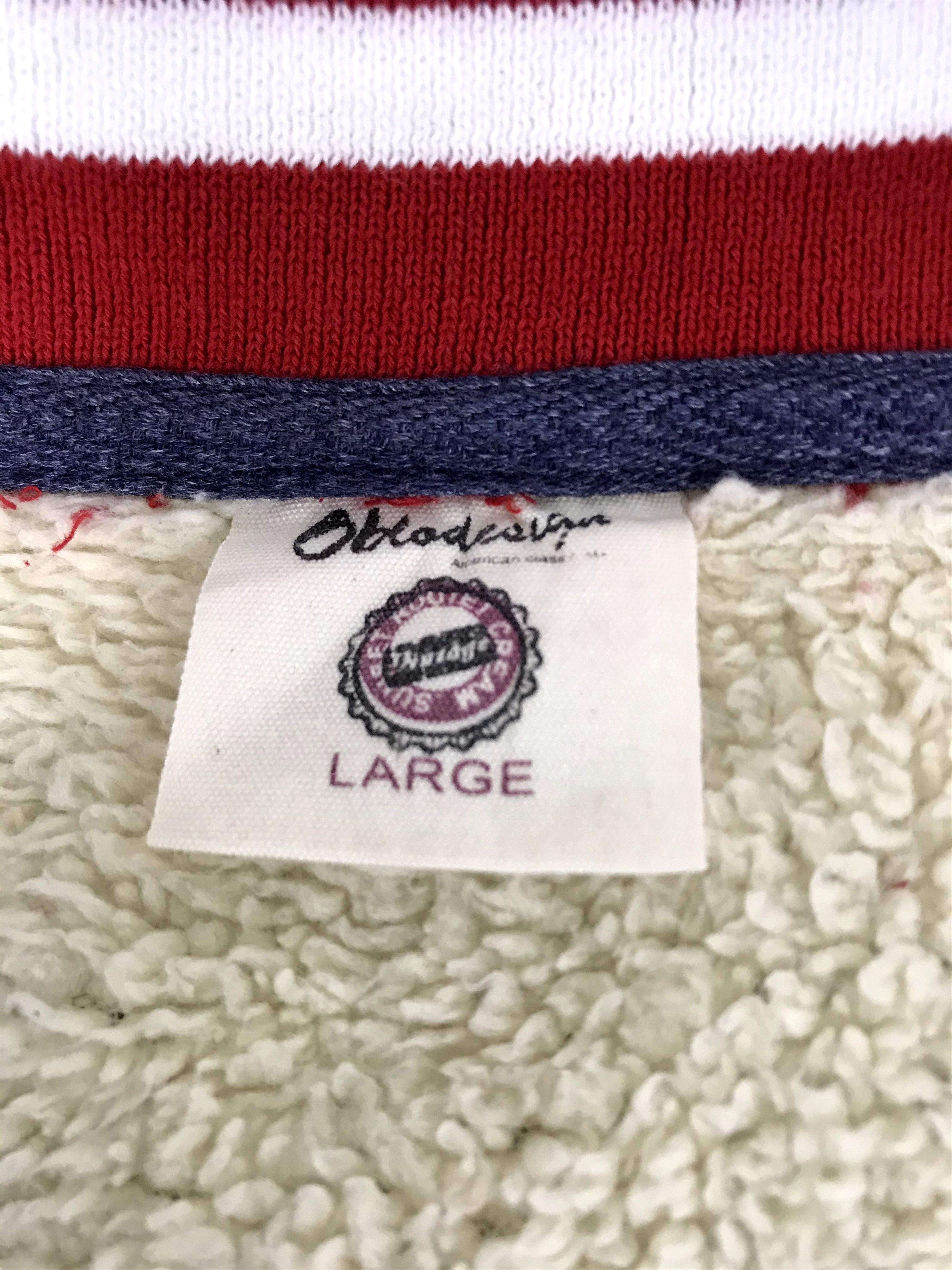 Japanese Brand Vintage Oblo Design Skyscraper New York Athletic Sherpa Size L / US 10 / IT 46 - 7 Thumbnail