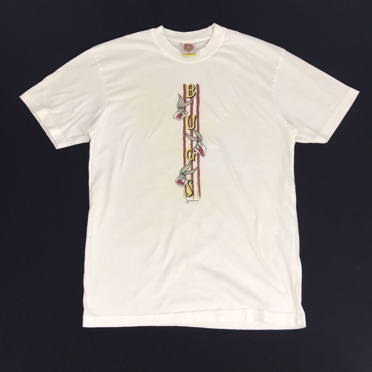 image of Anima x Vintage 90's Warner Bros Looney Tunes Big Bug Bunny Tee in White, Men's (Size Medium)