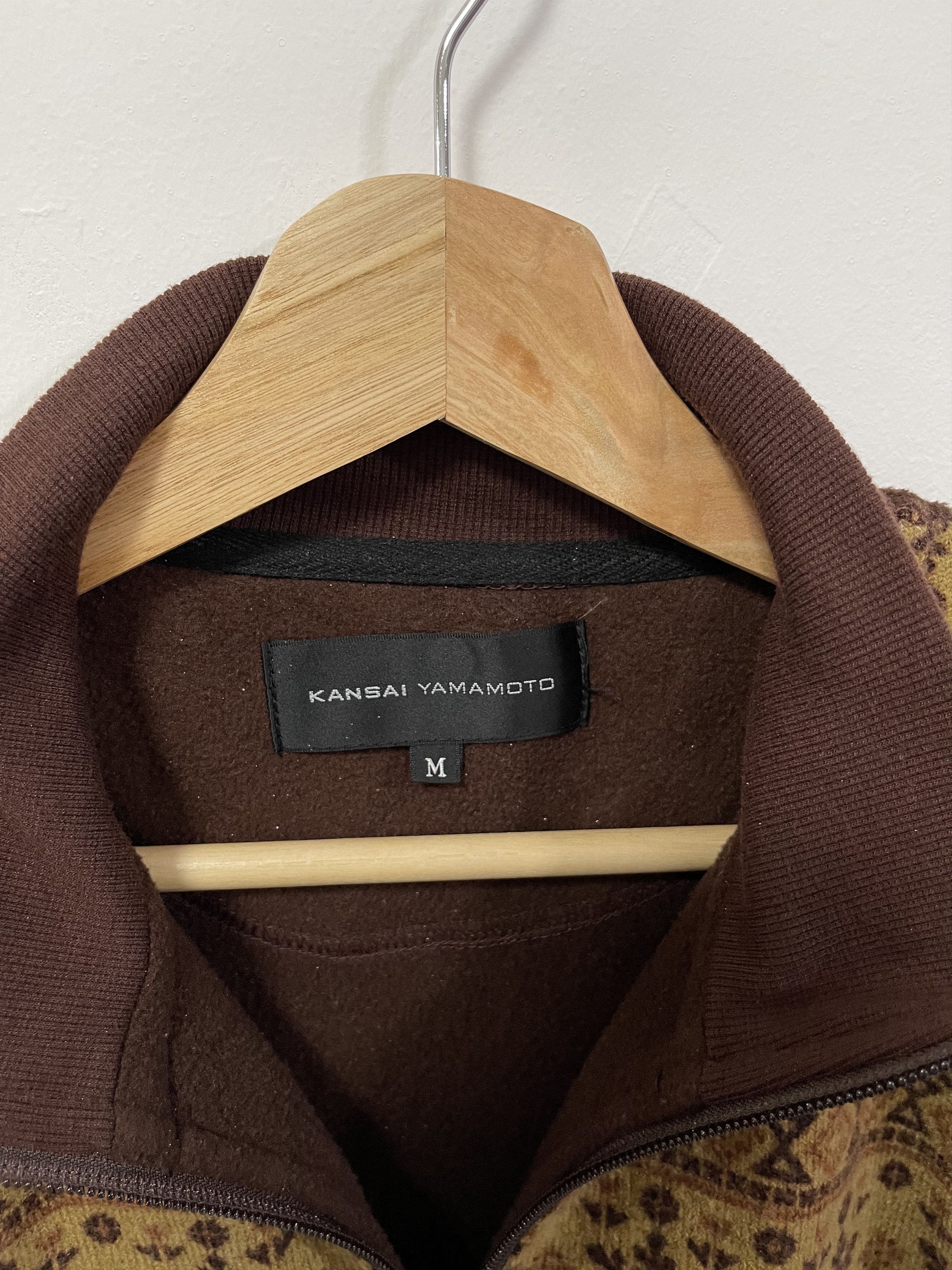 Japanese Brand × Kansai Yamamoto × Vintage Kansai Yamamoto Fleece Rare Design Zip Up Sweatshirt Size US S / EU 44-46 / 1 - 7 Thumbnail