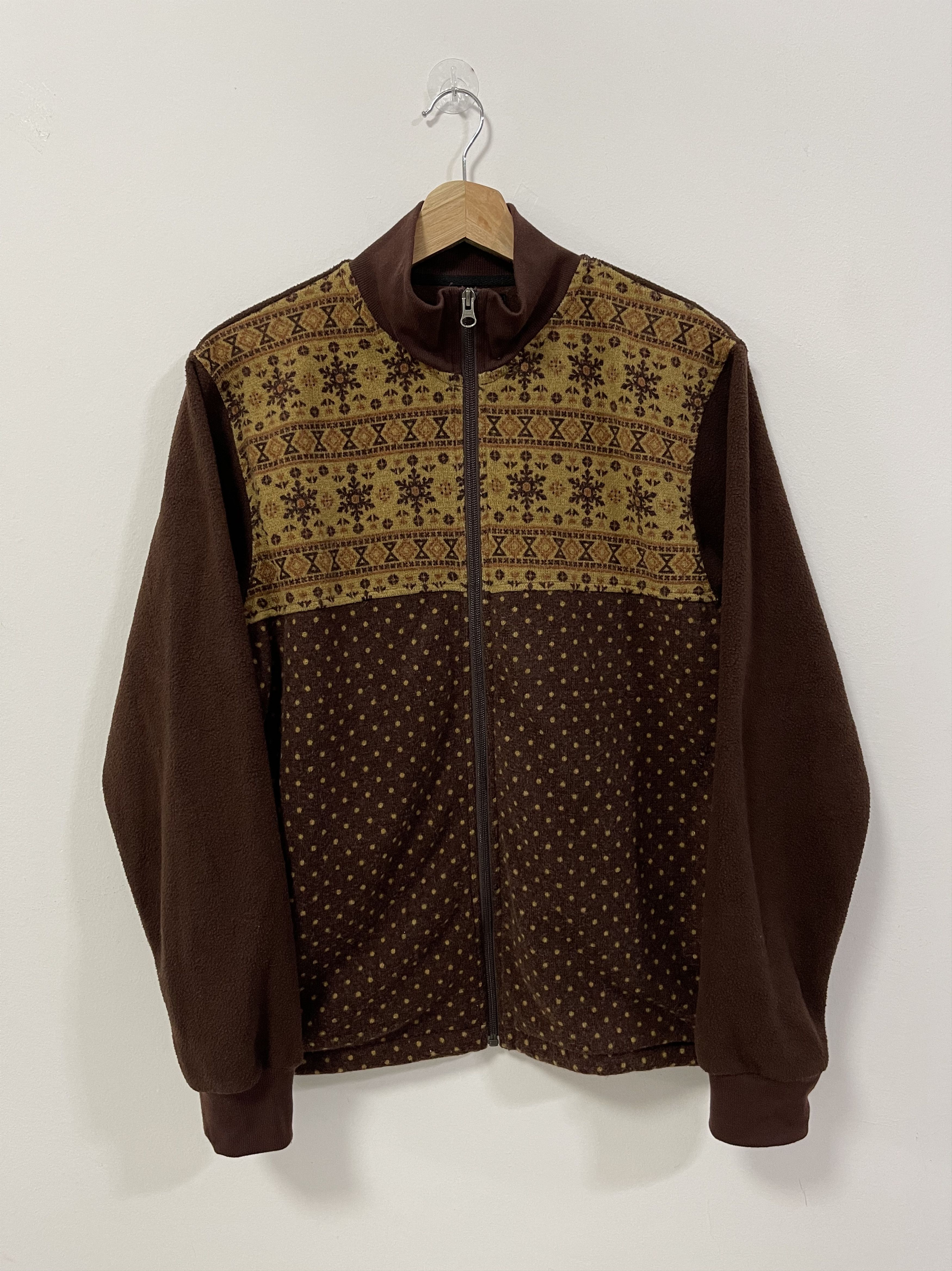 Japanese Brand × Kansai Yamamoto × Vintage Kansai Yamamoto Fleece Rare Design Zip Up Sweatshirt Size US S / EU 44-46 / 1 - 1 Thumbnail