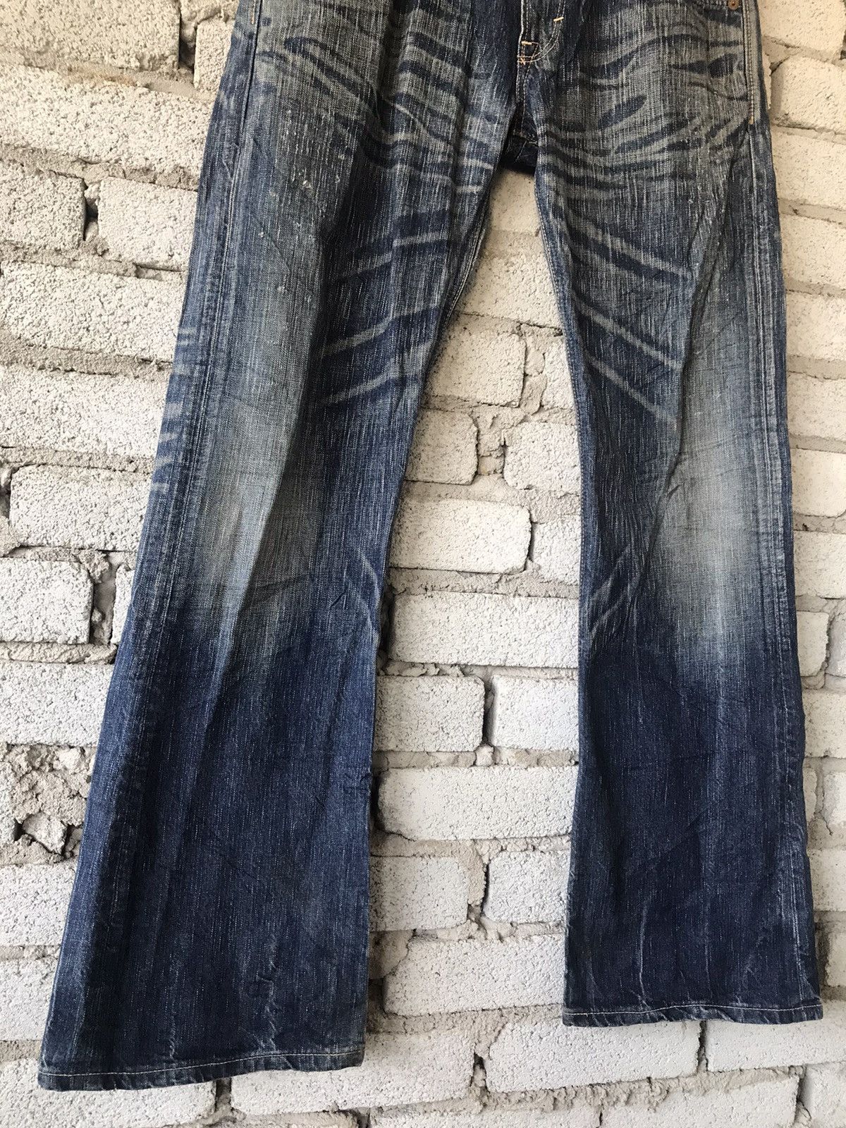 If Six Was Nine Flare Vintage Edwin 503 Blue Trip Size US 35 - 2 Thumbnail