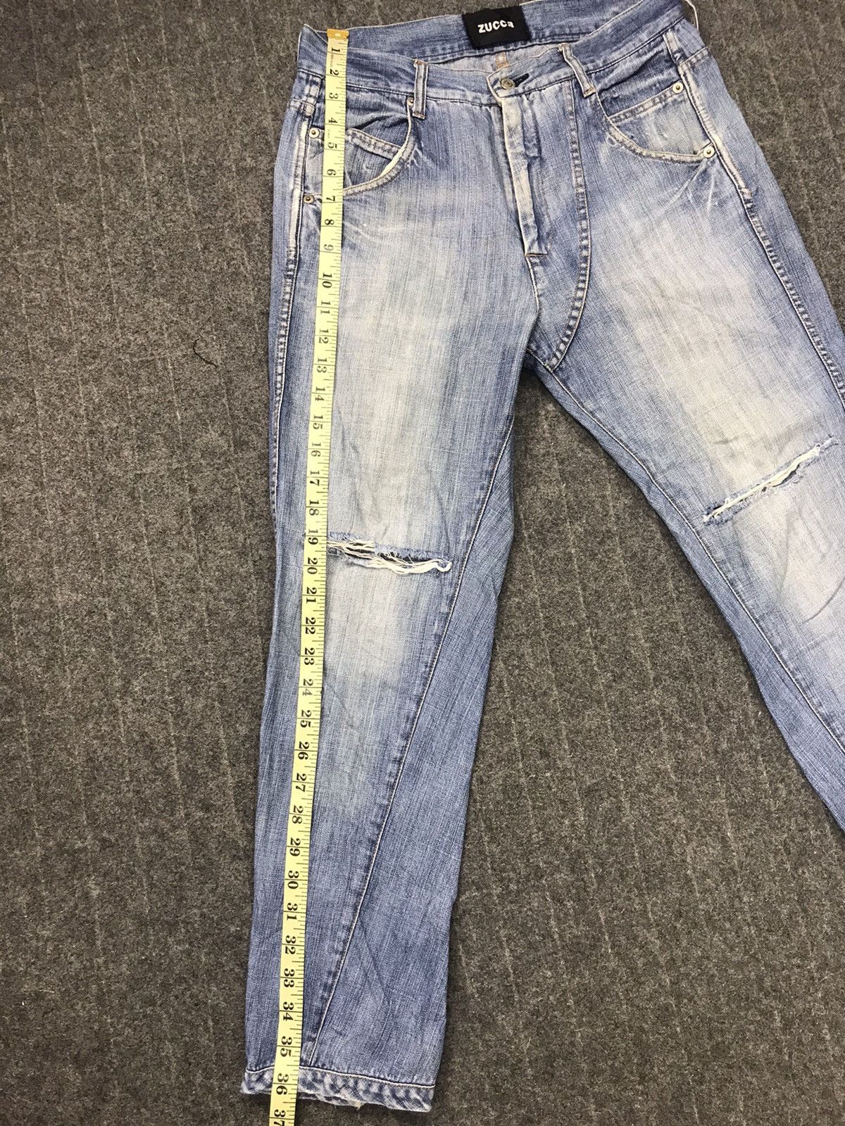 CABANE de ZUCCa Vintage Zucca De Cabane Straight Cut Pants Distressed Denim Size US 28 / EU 44 - 12 Thumbnail