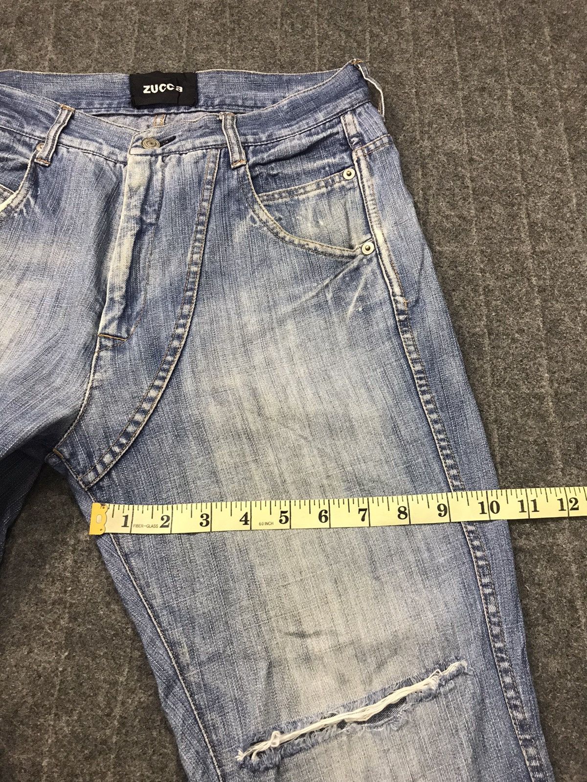 CABANE de ZUCCa Vintage Zucca De Cabane Straight Cut Pants Distressed Denim Size US 28 / EU 44 - 15 Thumbnail