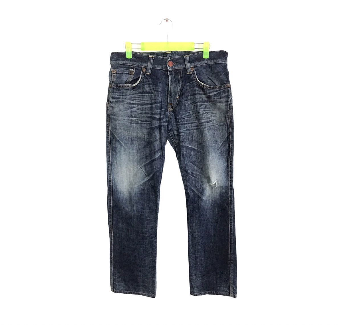 Edwin × Vintage Vintage Edwin Blue Trip Lot 503 Straight Cut Style Pants Size US 33 - 1 Thumbnail