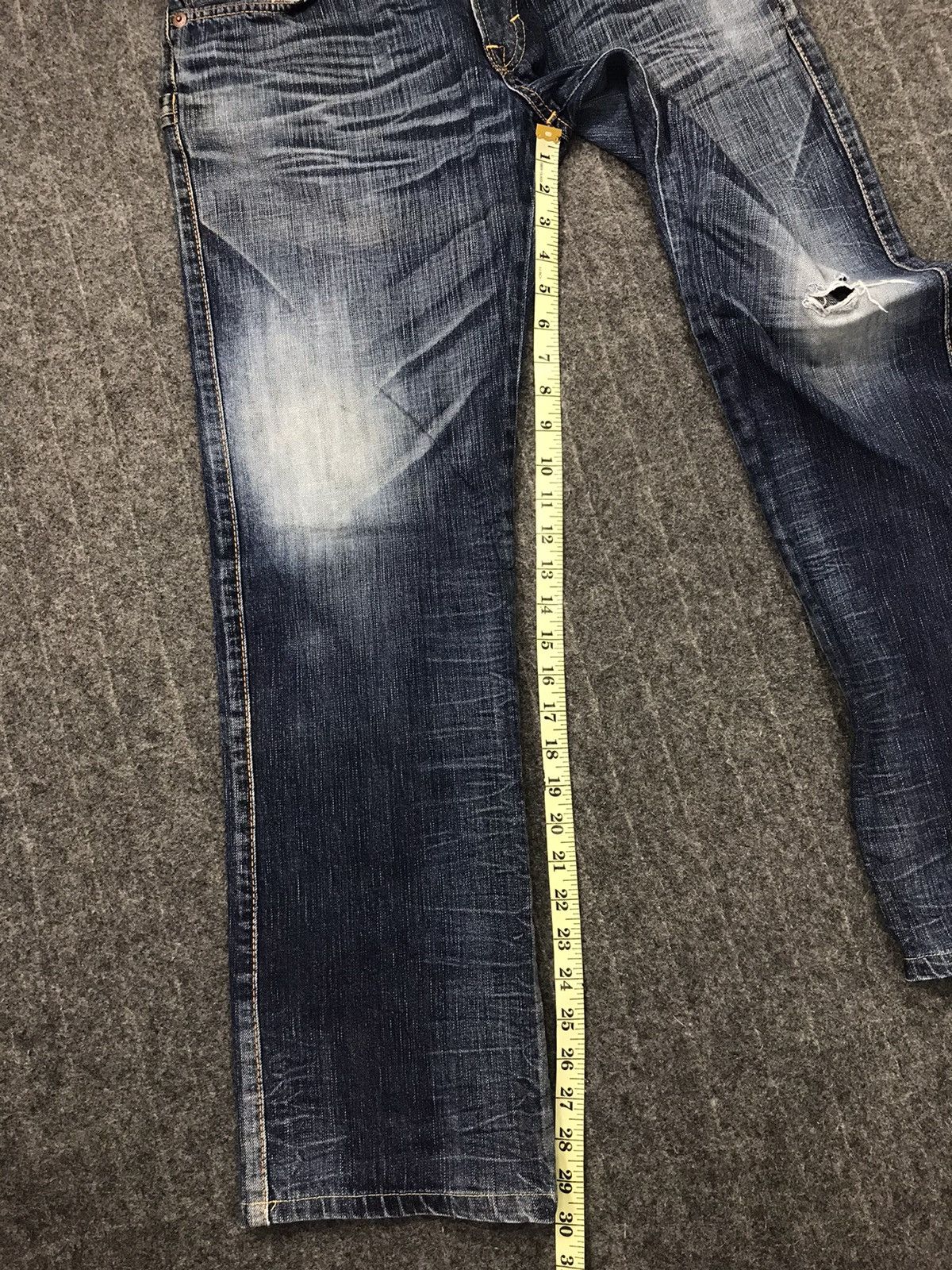 Edwin × Vintage Vintage Edwin Blue Trip Lot 503 Straight Cut Style Pants Size US 33 - 13 Thumbnail