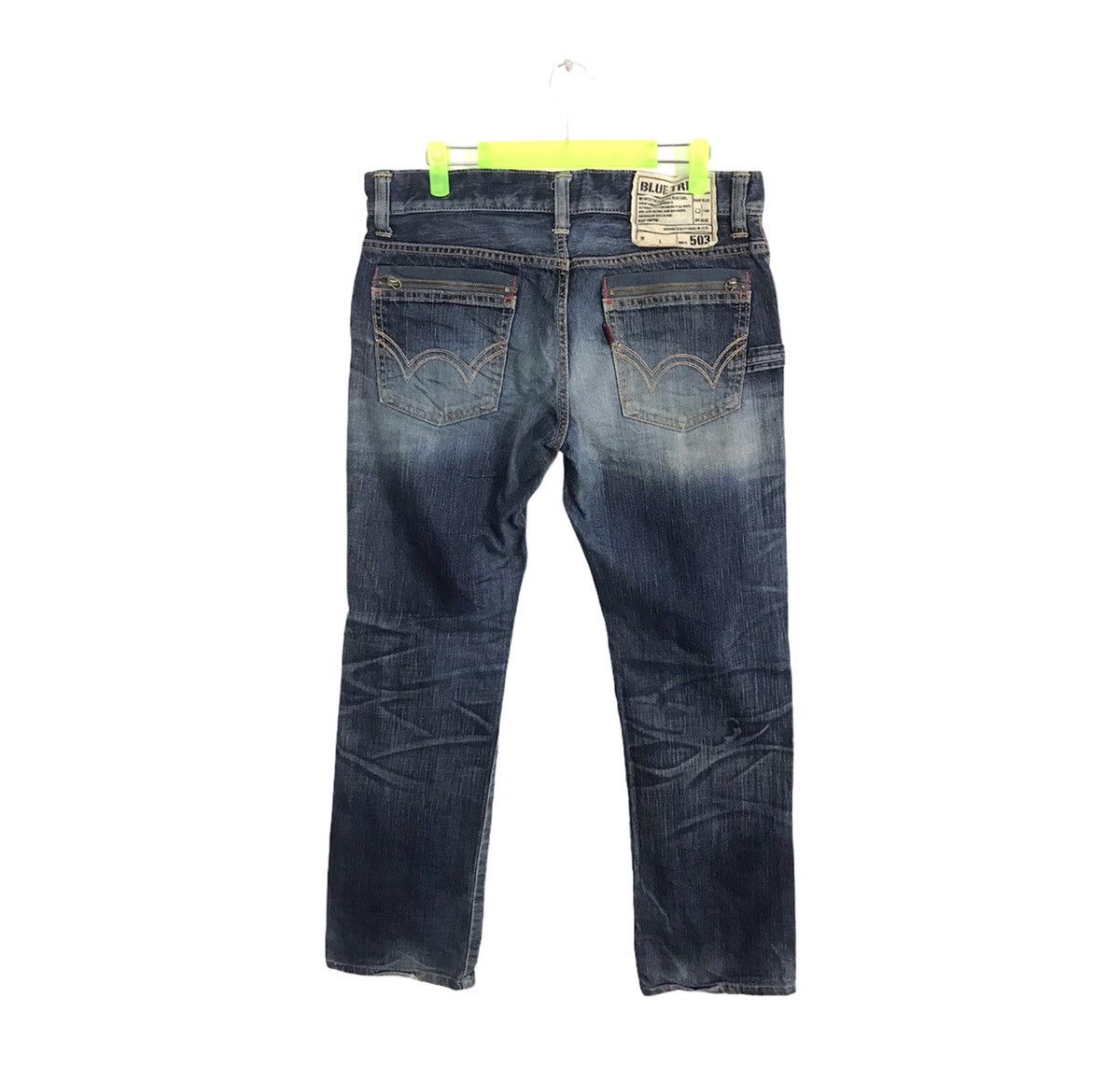 Edwin × Vintage Vintage Edwin Blue Trip Lot 503 Straight Cut Style Pants Size US 33 - 2 Thumbnail