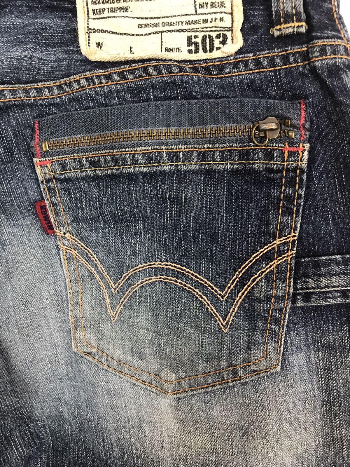 Edwin × Vintage Vintage Edwin Blue Trip Lot 503 Straight Cut Style Pants Size US 33 - 5 Thumbnail