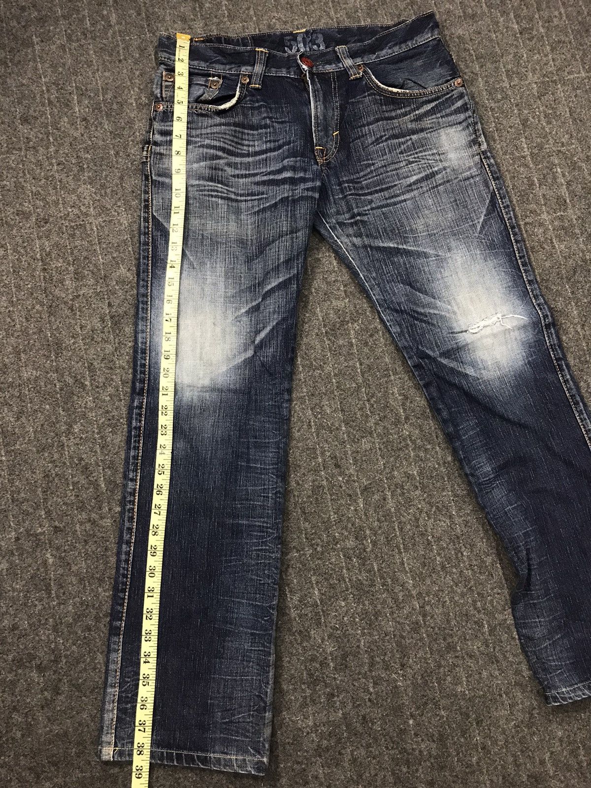 Edwin × Vintage Vintage Edwin Blue Trip Lot 503 Straight Cut Style Pants Size US 33 - 12 Thumbnail