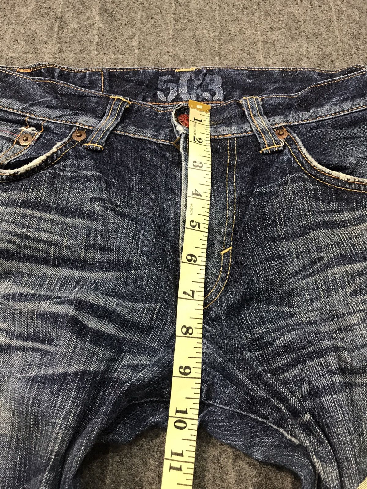 Edwin × Vintage Vintage Edwin Blue Trip Lot 503 Straight Cut Style Pants Size US 33 - 14 Thumbnail