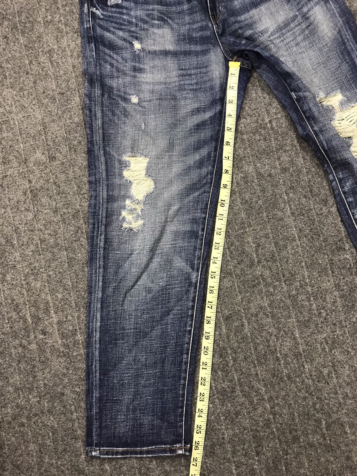 Japanese Brand Vintage Japanese Brand Straight Cut Pants Distressed Denim Size US 33 - 11 Thumbnail