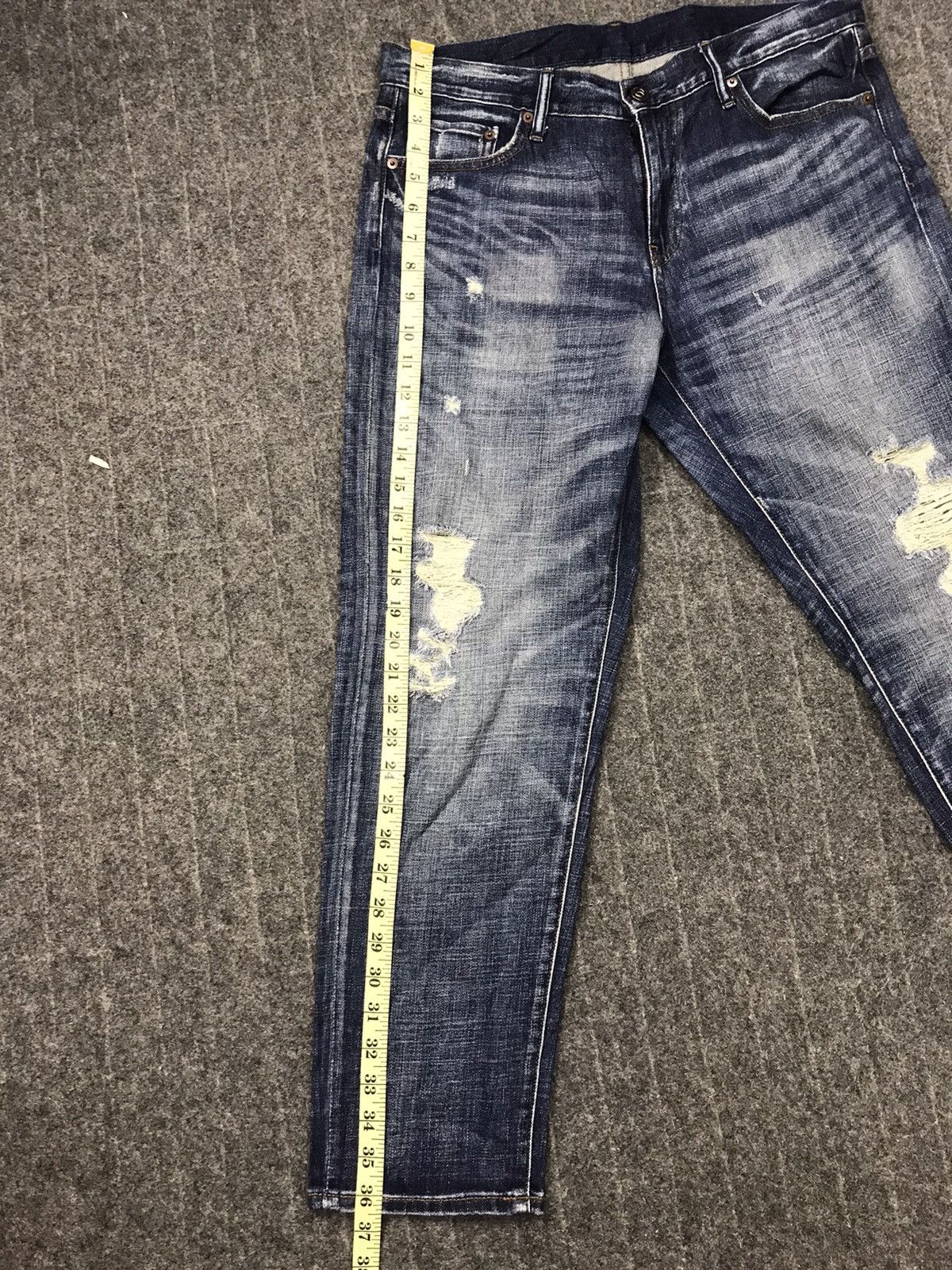 Japanese Brand Vintage Japanese Brand Straight Cut Pants Distressed Denim Size US 33 - 10 Thumbnail