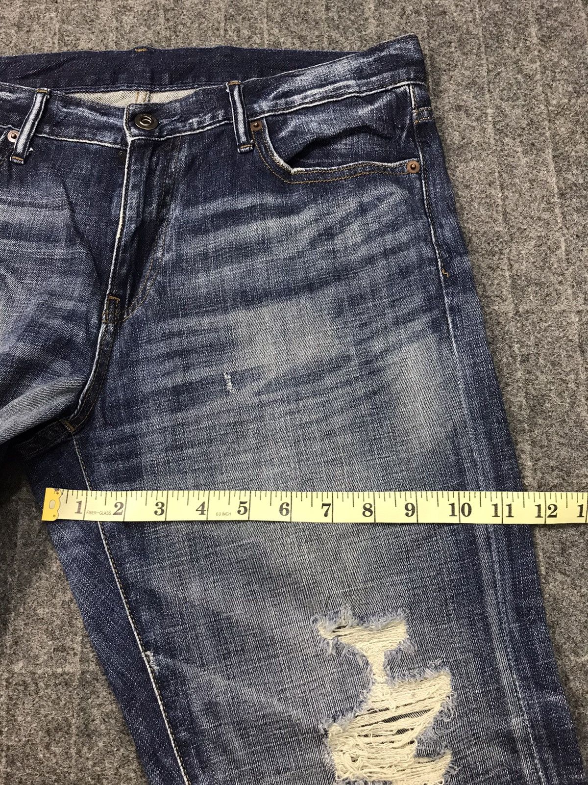 Japanese Brand Vintage Japanese Brand Straight Cut Pants Distressed Denim Size US 33 - 14 Thumbnail