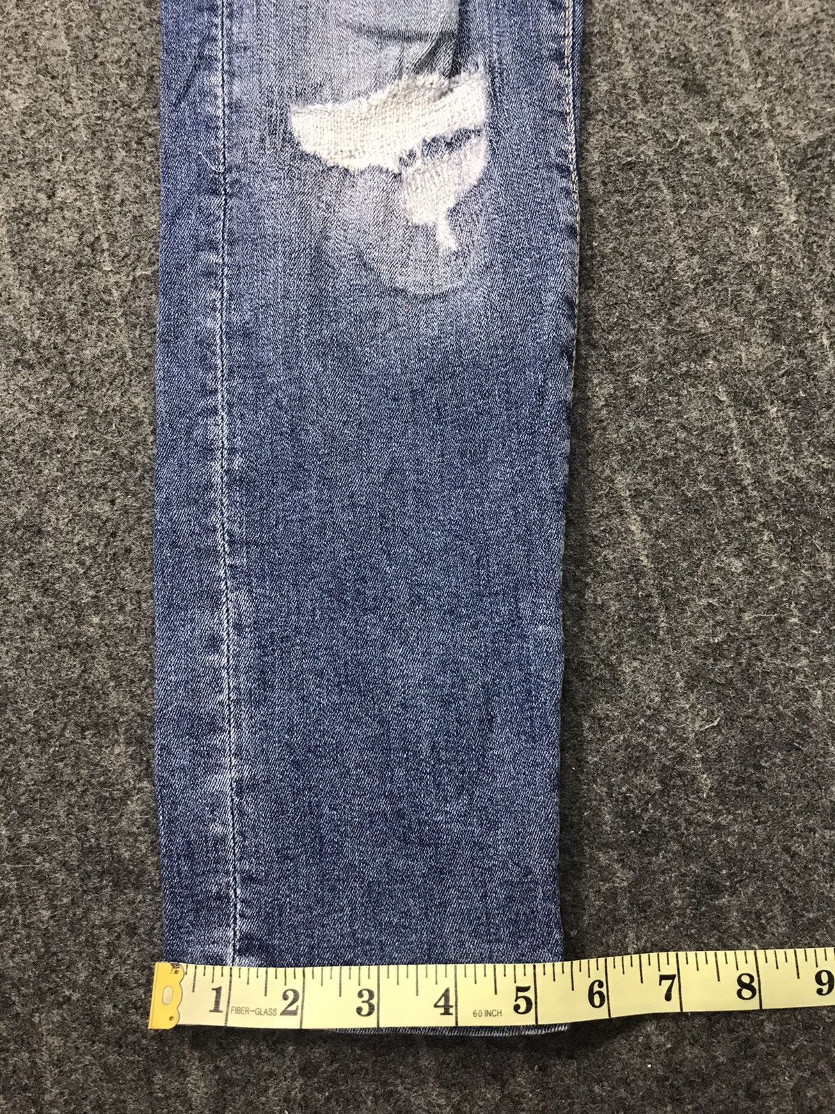 H&M × Vintage H&M Denim Skinny Cut Style Pants Buttonfly Distressed Denim Size US 29 - 16 Thumbnail