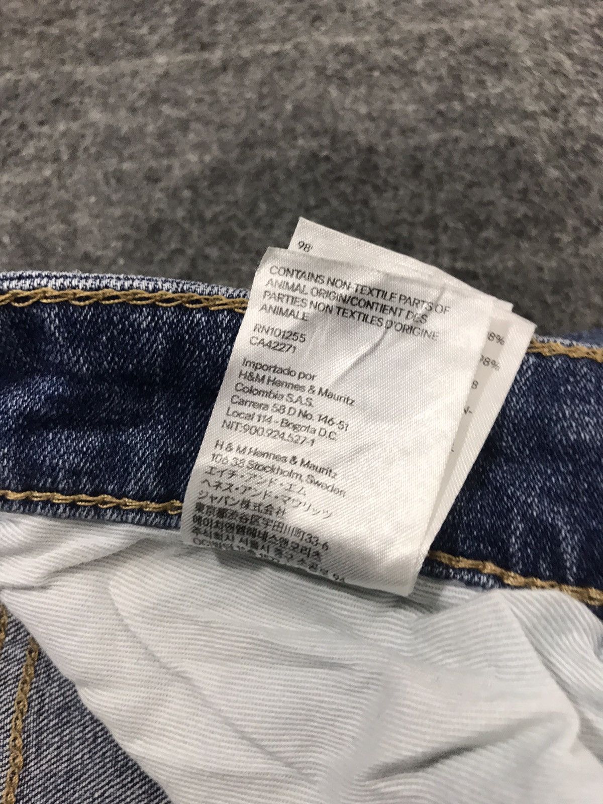 H&M × Vintage H&M Denim Skinny Cut Style Pants Buttonfly Distressed Denim Size US 29 - 10 Thumbnail