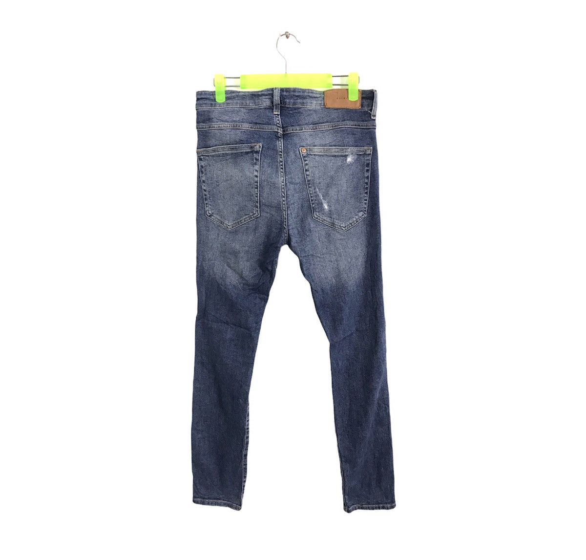 H&M × Vintage H&M Denim Skinny Cut Style Pants Buttonfly Distressed Denim Size US 29 - 2 Thumbnail