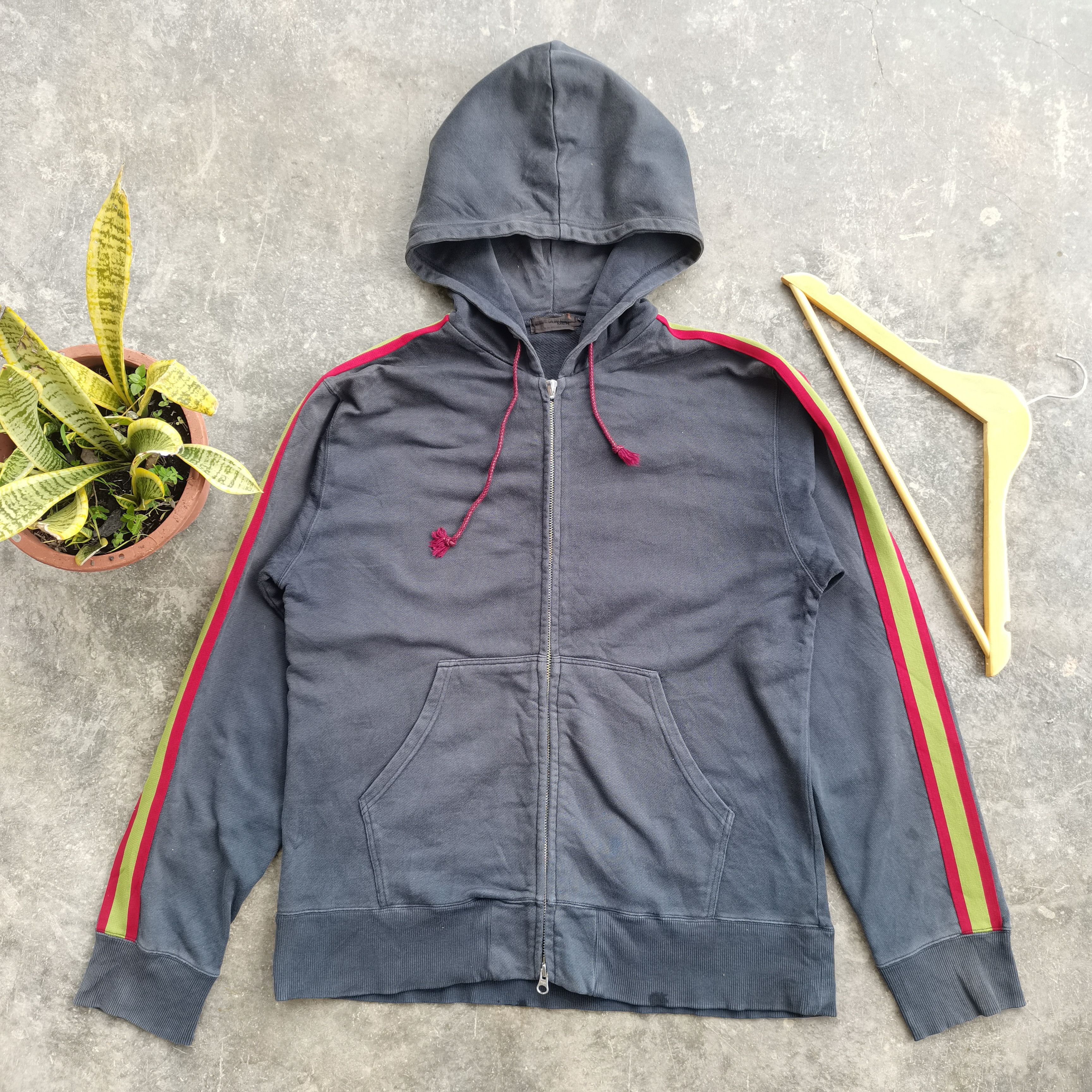 image of Comme Ca Ism x Vintage Steals Vintage Comme Ca Du Mode Sun Faded Hoodie Jacket in Grey (Size Large)