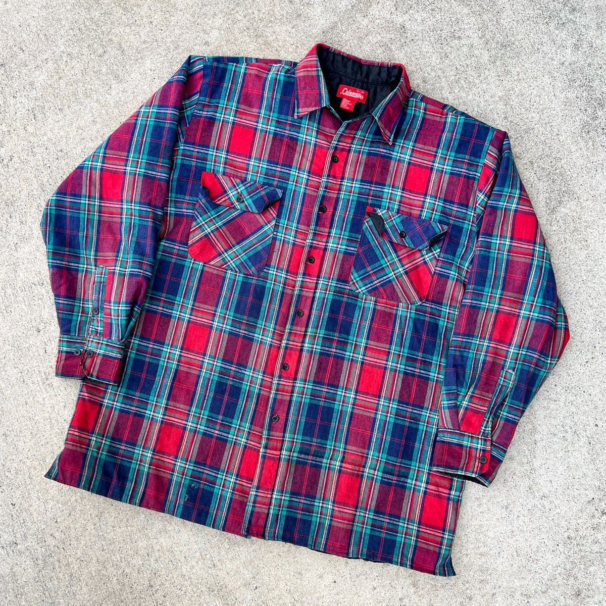 Flannel × Vintage Vintage 90s Insulated Flannel Workwear Plaid Shirt Jacket Size US XL / EU 56 / 4 - 1 Thumbnail