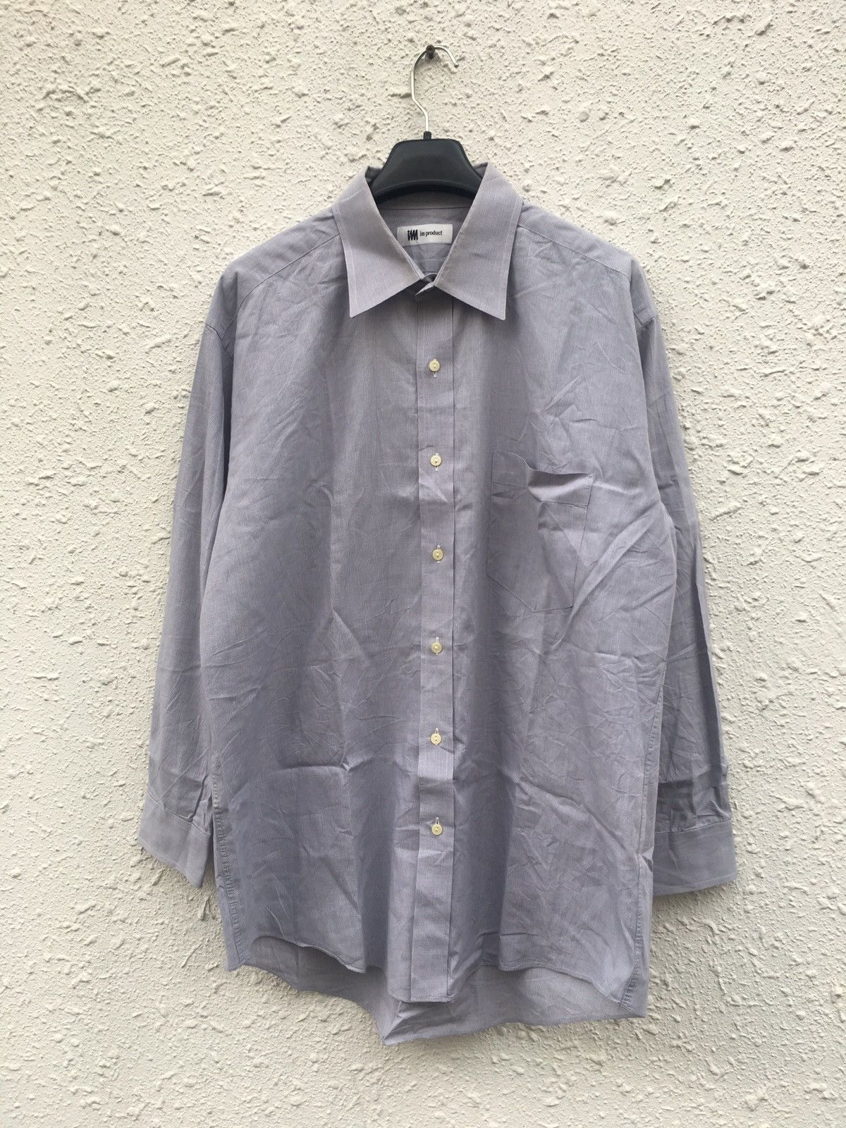 image of Issey Miyake 1980S Miyake Design Studio Oversized Shirt in Soft Grey, Men's (Size Medium)