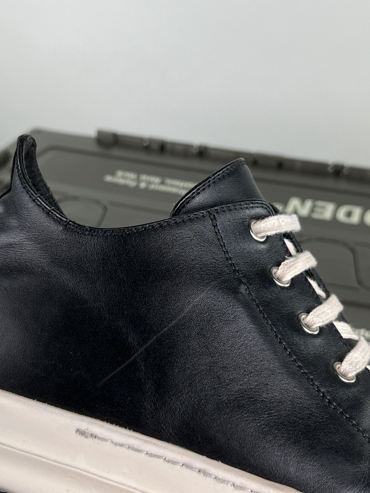 Rick Owens 2018 Rick Owens Mainline Leather Low Top Ramones - Size 44.5 Size US 11.5 / EU 44-45 - 10 Thumbnail