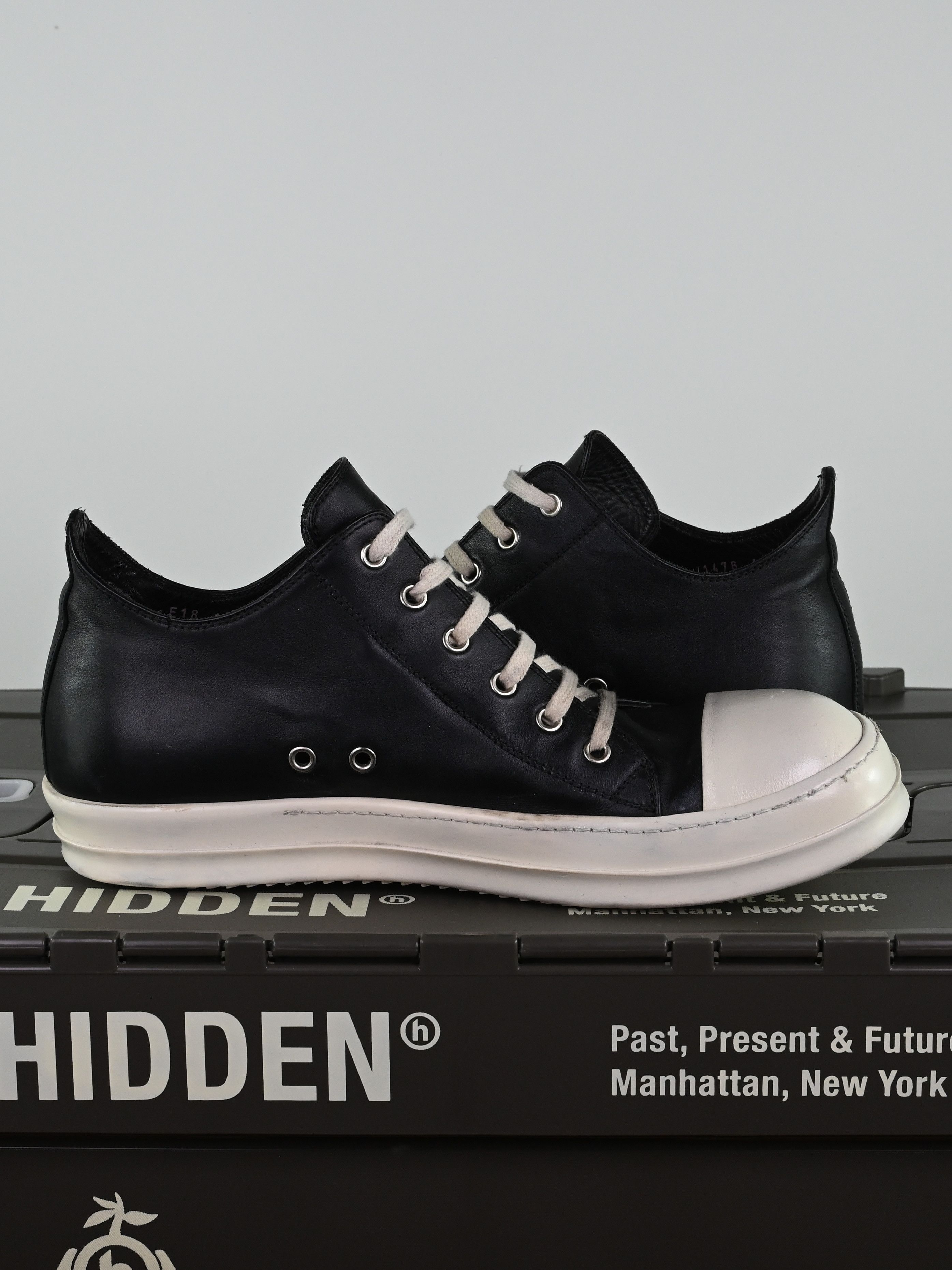 Rick Owens 2018 Rick Owens Mainline Leather Low Top Ramones - Size 44.5 Size US 11.5 / EU 44-45 - 5 Thumbnail