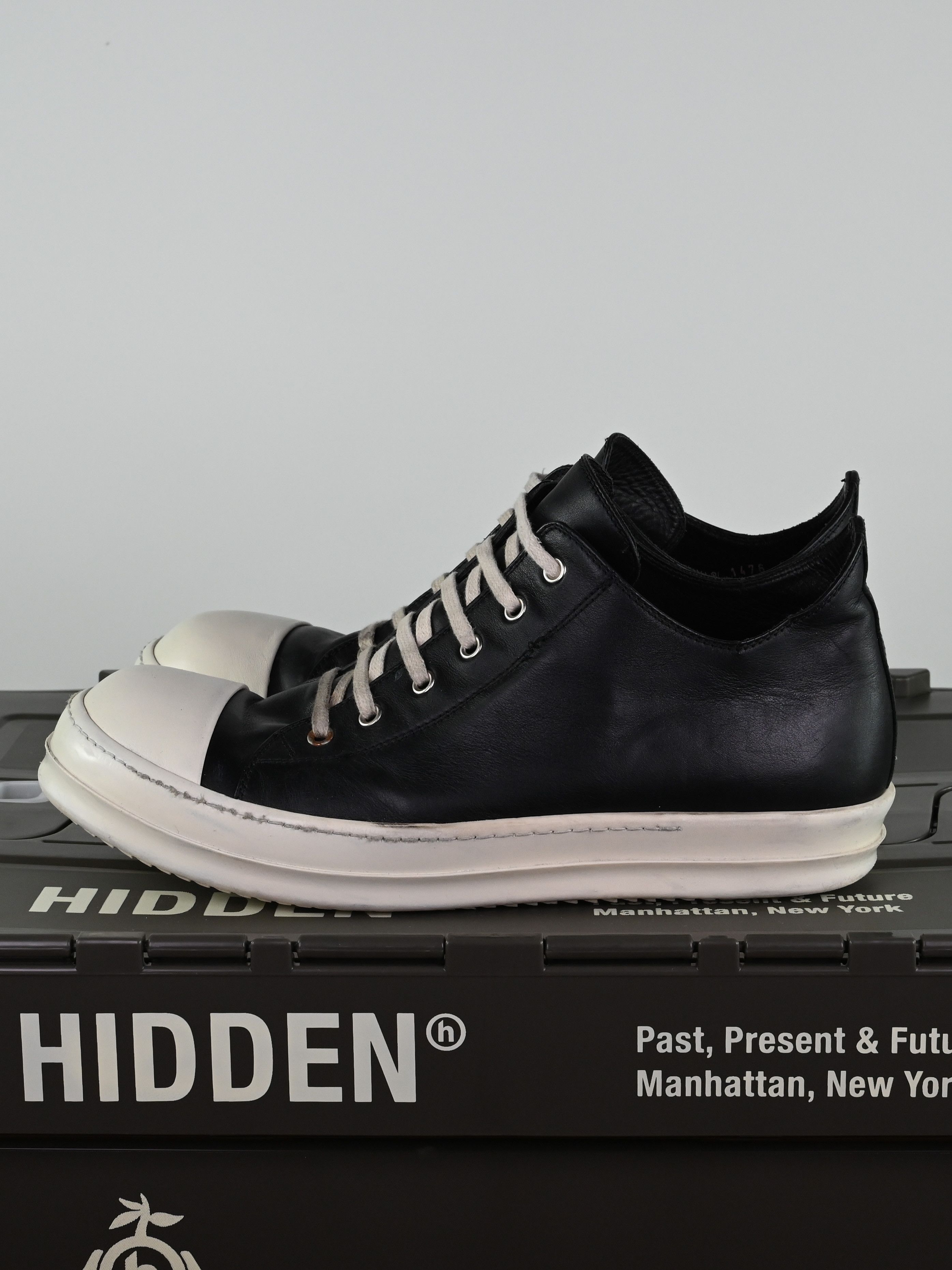 Rick Owens 2018 Rick Owens Mainline Leather Low Top Ramones - Size 44.5 Size US 11.5 / EU 44-45 - 4 Thumbnail