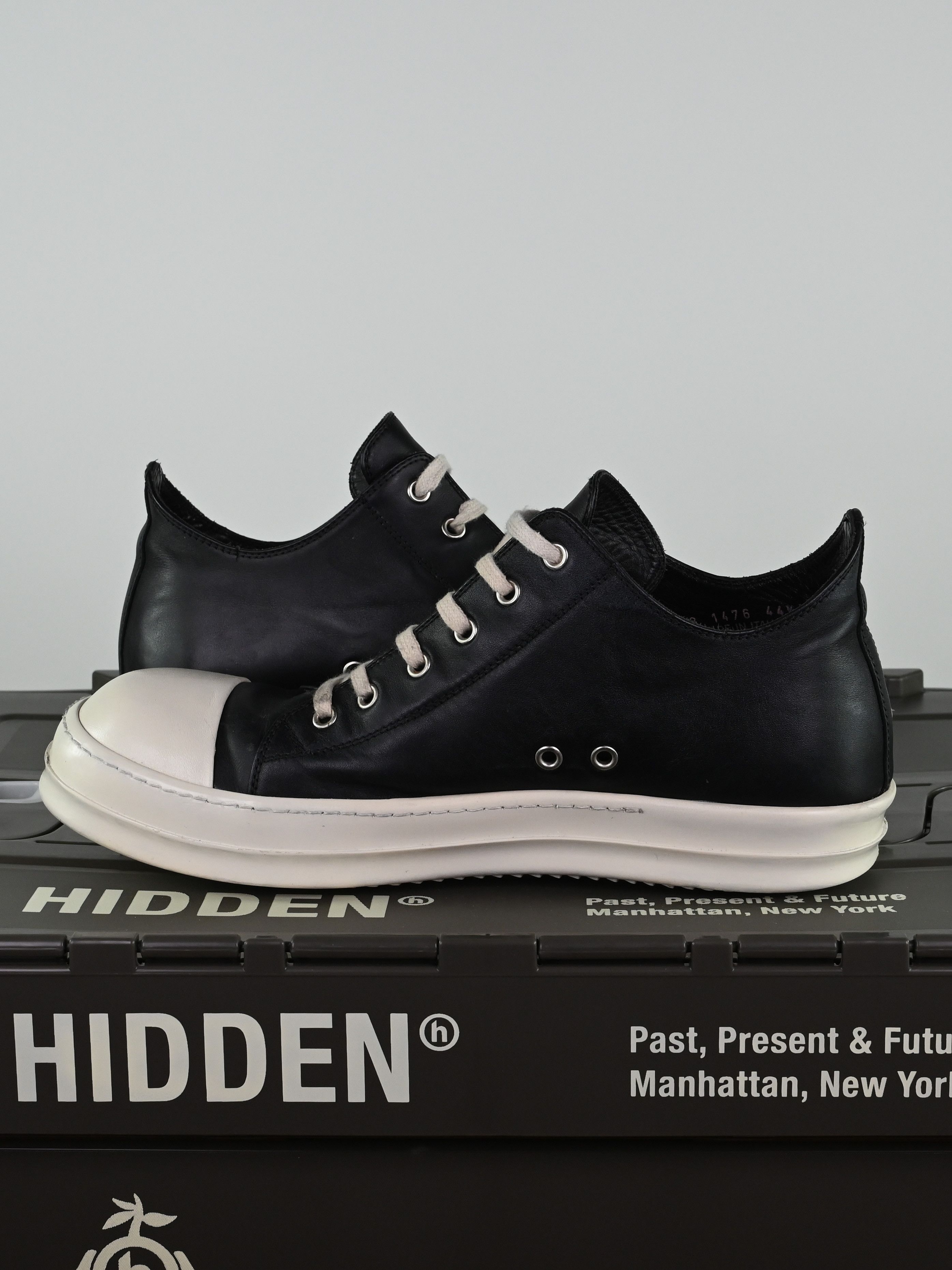 Rick Owens 2018 Rick Owens Mainline Leather Low Top Ramones - Size 44.5 Size US 11.5 / EU 44-45 - 6 Thumbnail