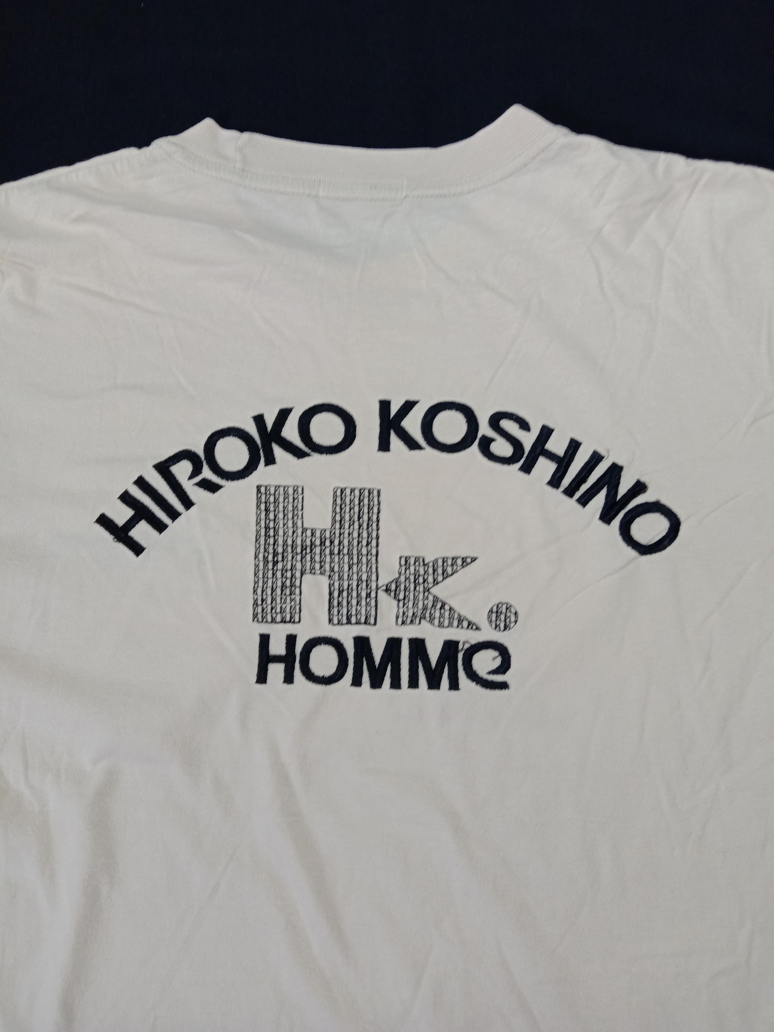 Hiroko Koshino Homme Vintage Hiroko Koshino Tee embroidered Size US M / EU 48-50 / 2 - 3 Thumbnail