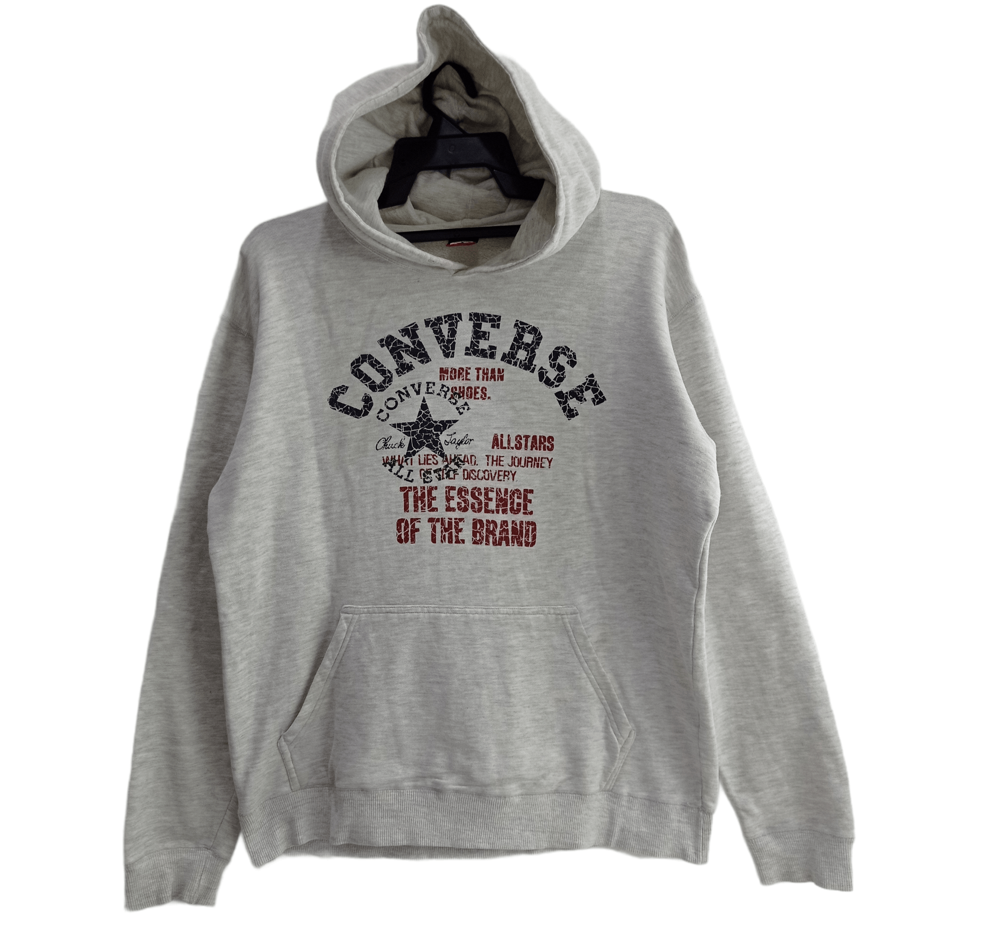 image of Converse Big Logo Hoodie Sweatshirts in Light Gray, Men's (Size Large)