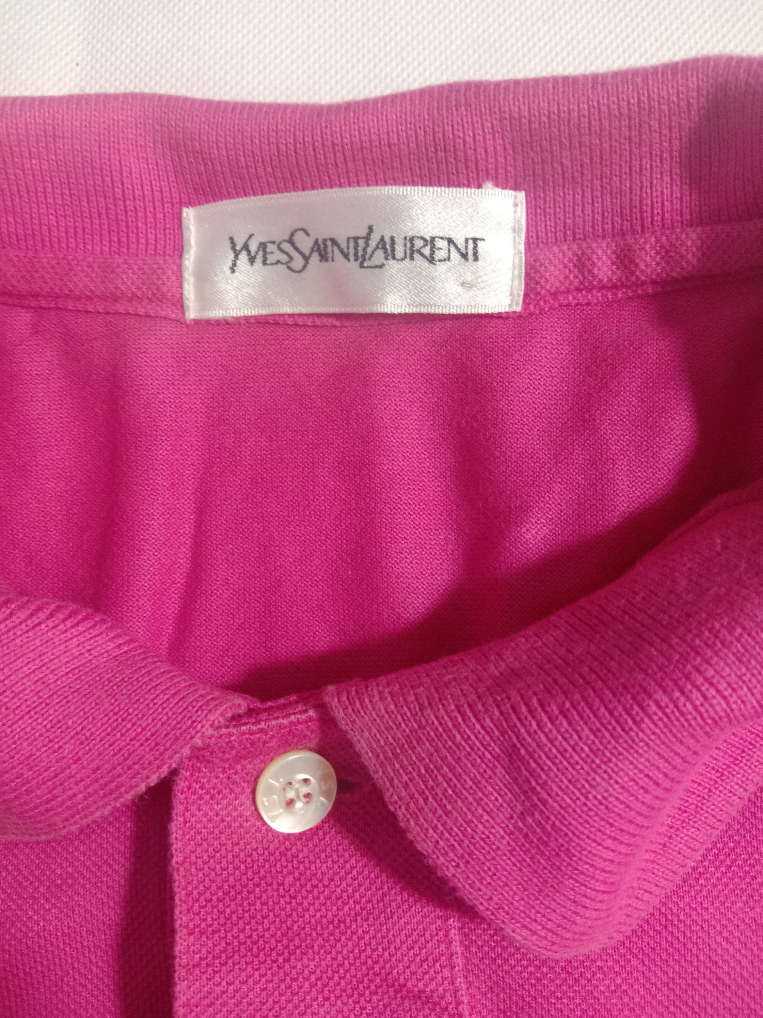 Vintage Vintage Yves Saint Laurent Polo Shirt Tee Size US L / EU 52-54 / 3 - 3 Thumbnail