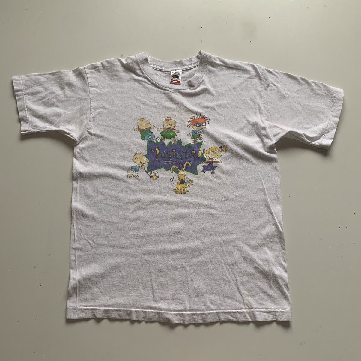 image of Movie Vintage 90's Rugrats Cartoon Graphic T Shirt Medium in White, Men's