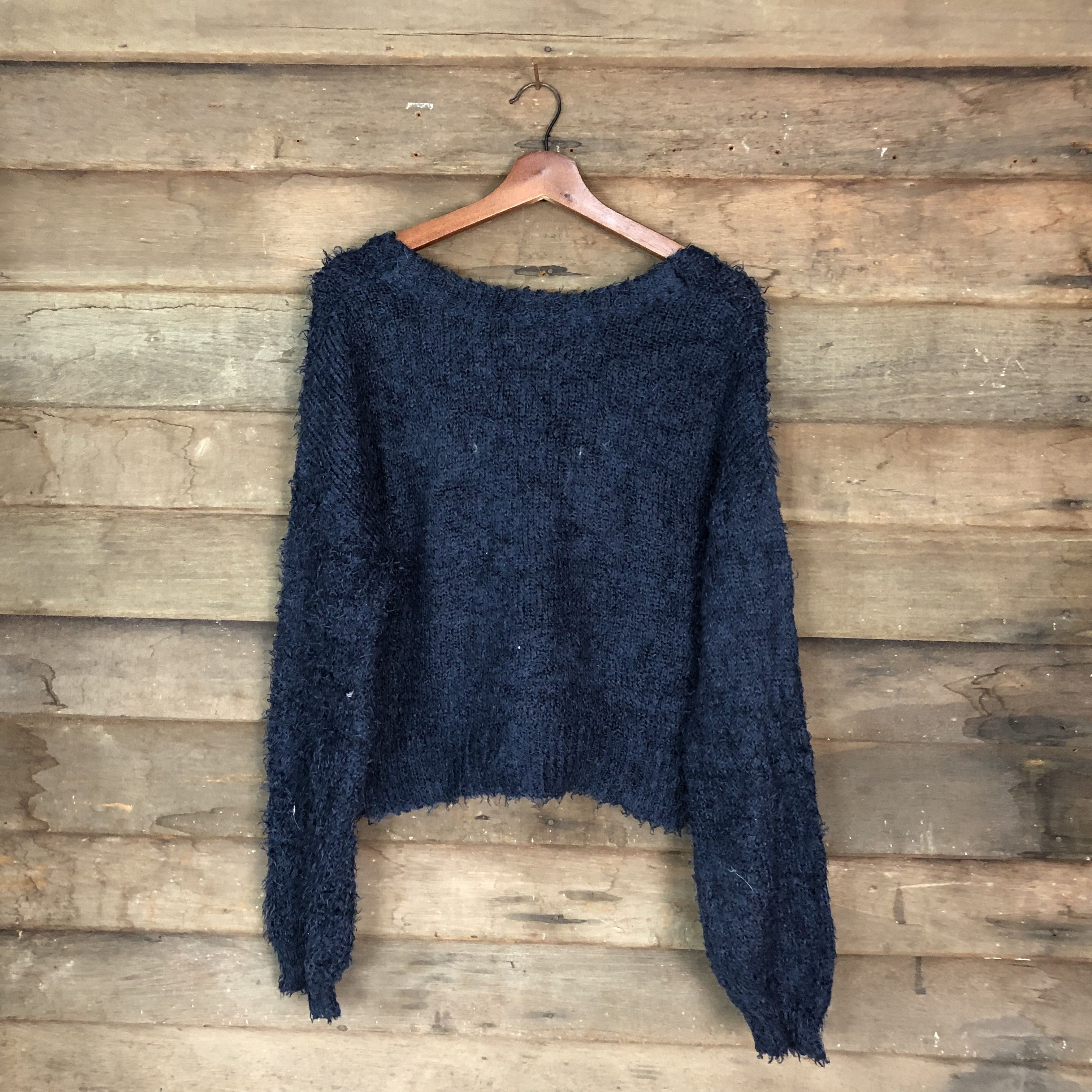 Japanese Brand DL Lowrys Farm Shag Shaggy Fur Mohair Knitwear #6717 Size US L / EU 52-54 / 3 - 8 Thumbnail