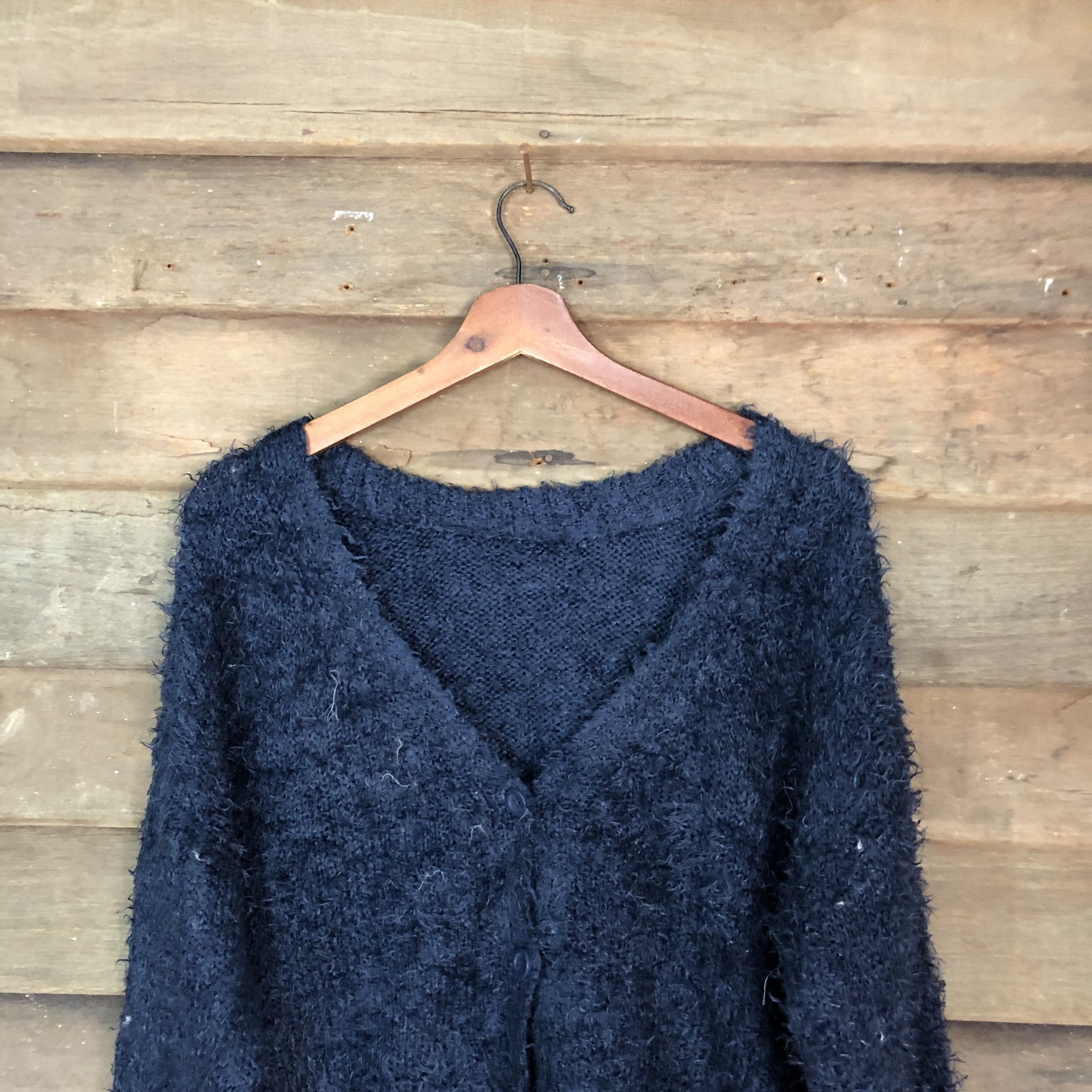 Japanese Brand DL Lowrys Farm Shag Shaggy Fur Mohair Knitwear #6717 Size US L / EU 52-54 / 3 - 2 Thumbnail