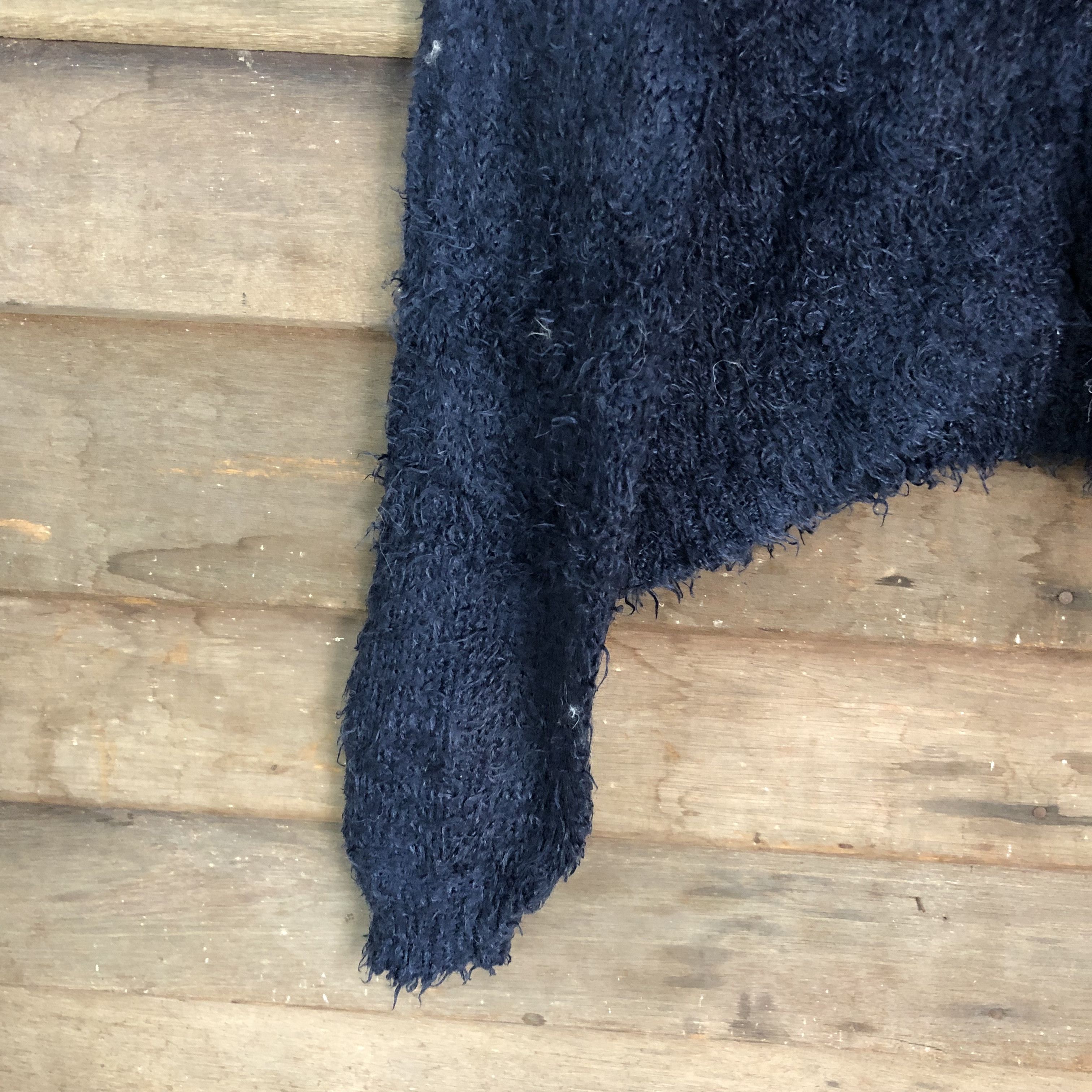 Japanese Brand DL Lowrys Farm Shag Shaggy Fur Mohair Knitwear #6717 Size US L / EU 52-54 / 3 - 4 Thumbnail