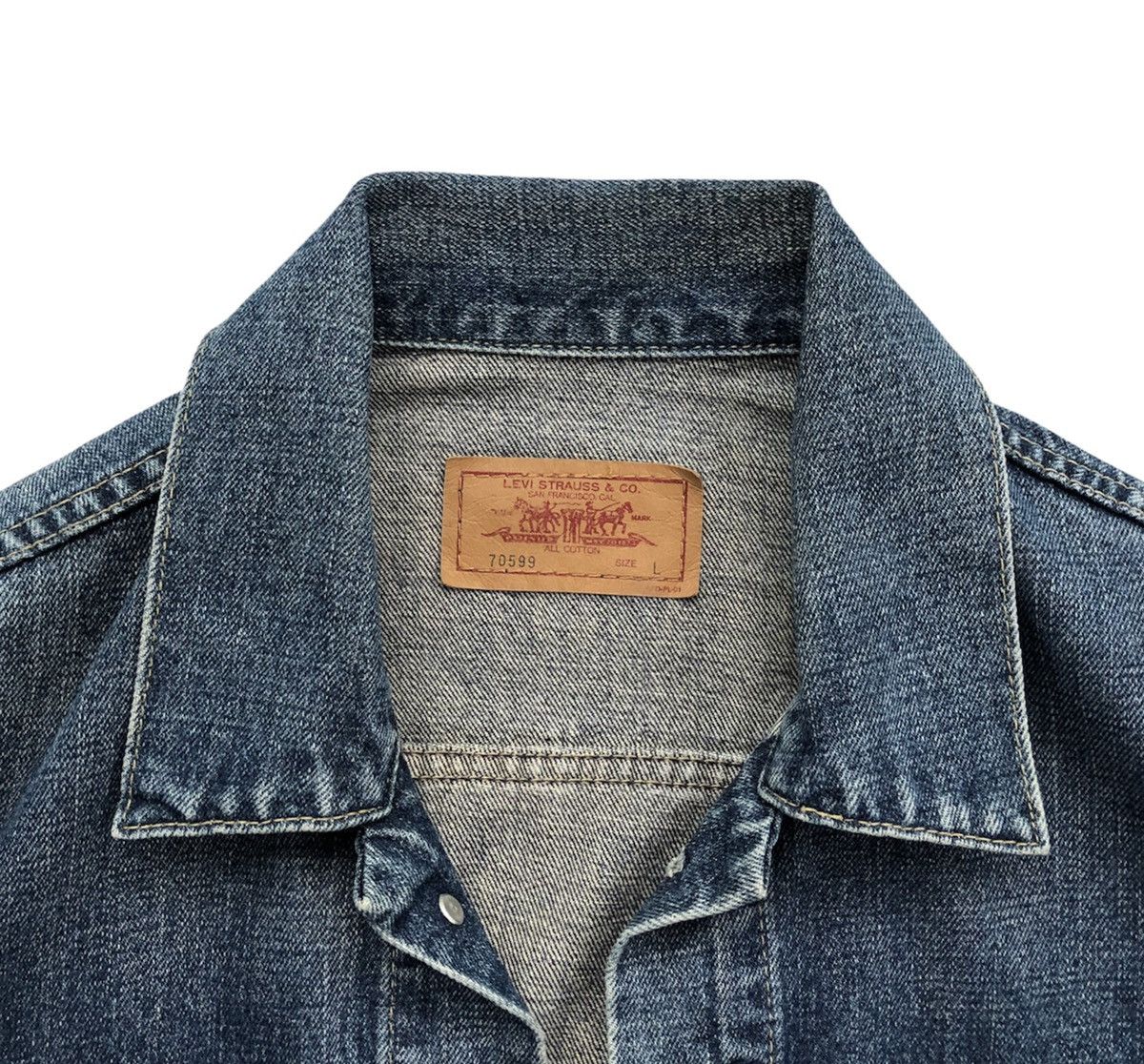 Levi's Vintage Clothing Vintage Levi's Denim Distressed Trucker Jacket Size US M / EU 48-50 / 2 - 7 Thumbnail