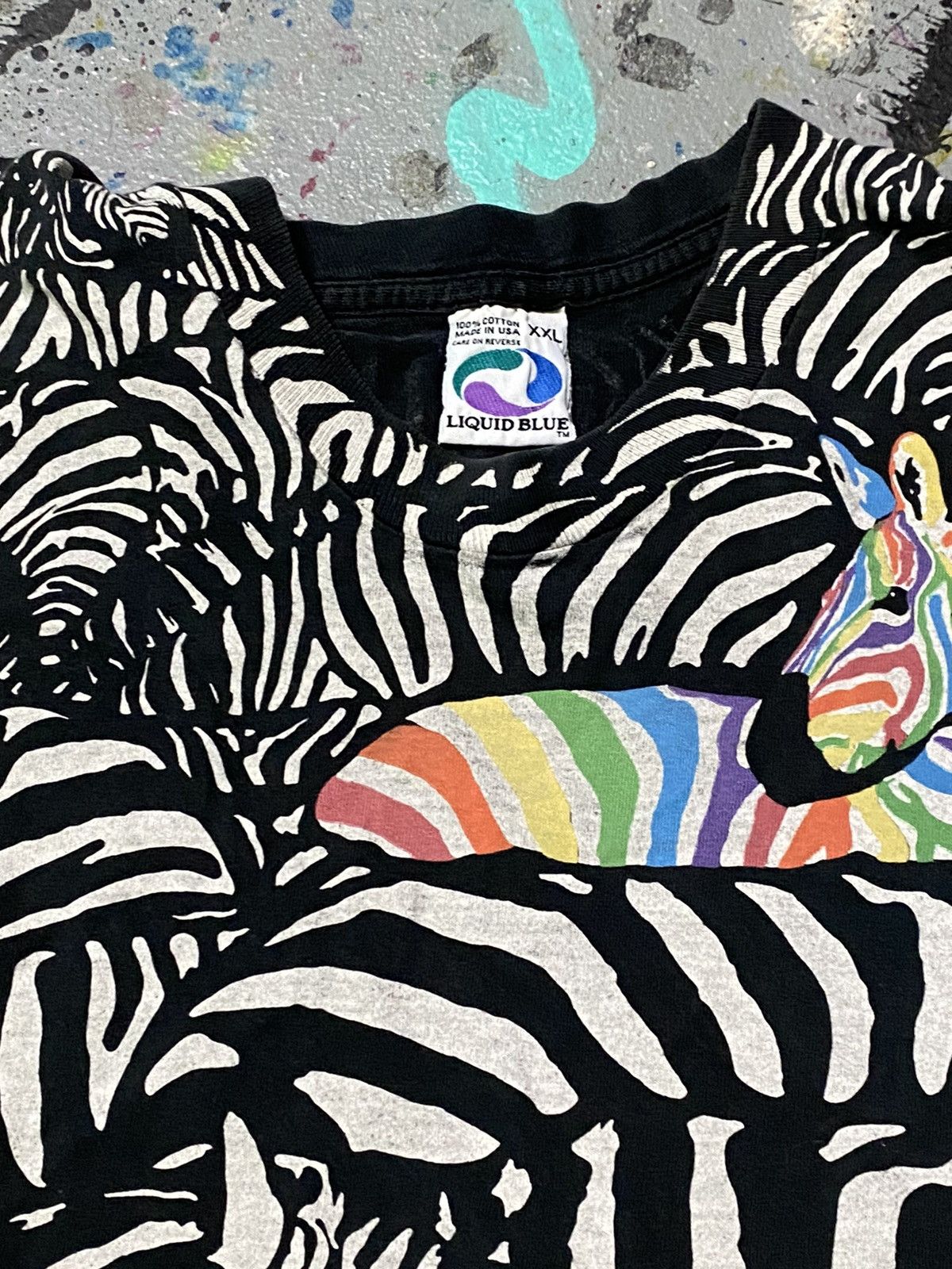 Liquid Blue × Vintage Vintage Liquid blue zebra T-shirt 1993 Size US XL / EU 56 / 4 - 3 Thumbnail
