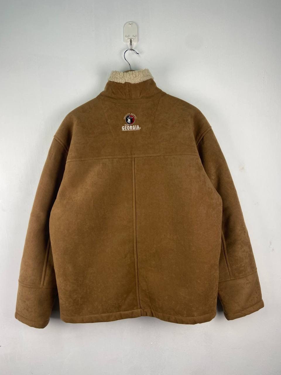 Japanese Brand Vintage Georgia Coffee Sherpa Jacket Brown Winter Size US L / EU 52-54 / 3 - 3 Thumbnail
