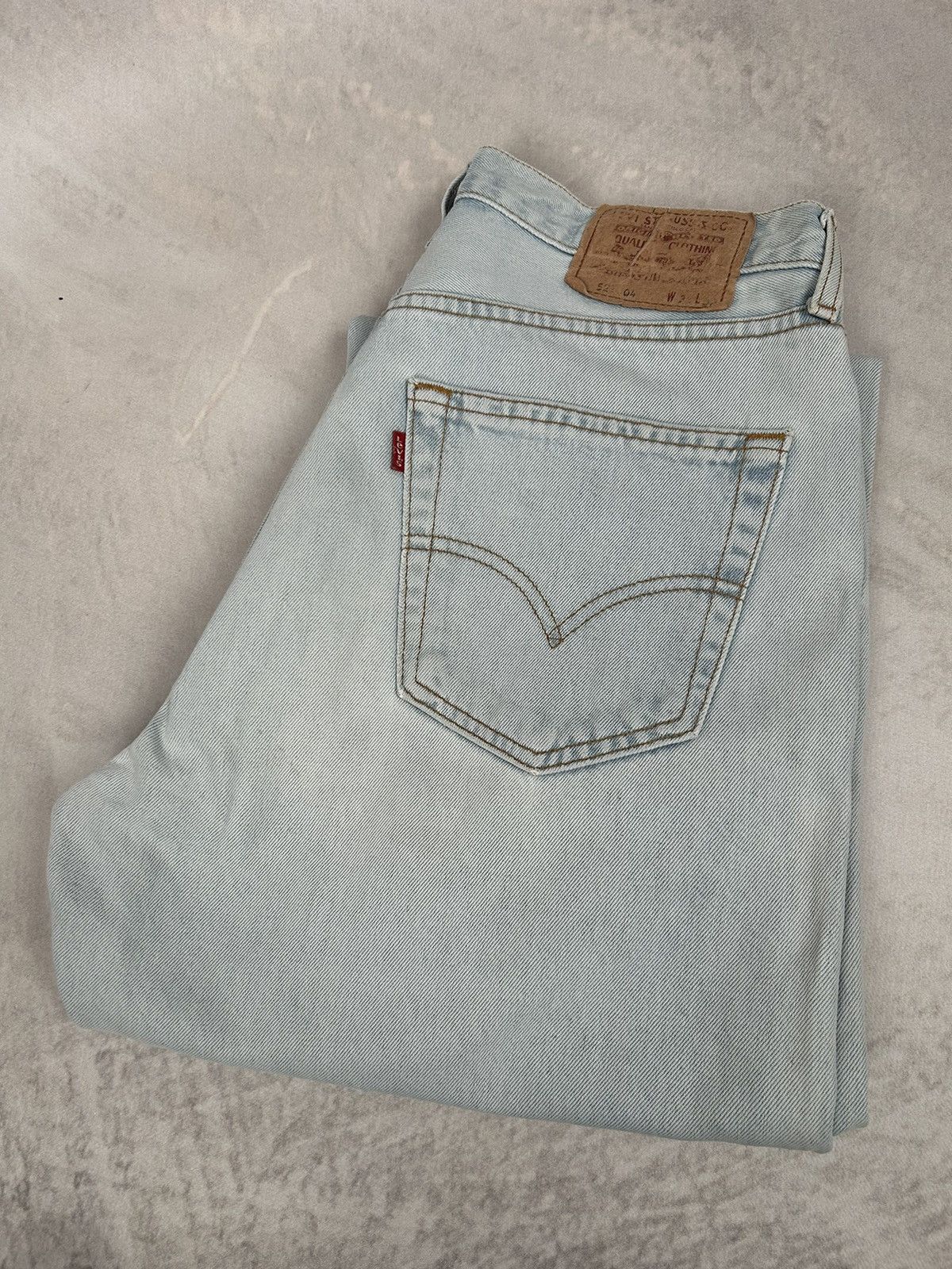Levi's Vintage Levi’s 527 Baby Blue White 90s Denim Pants Jeans Size US 33 - 5 Thumbnail