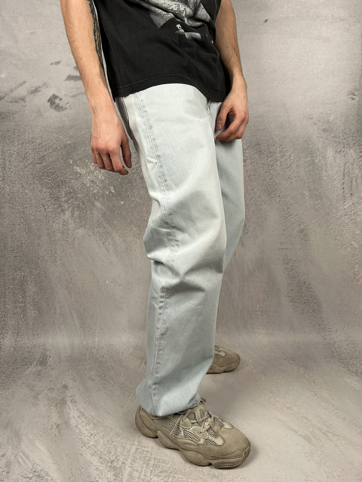 Levi's Vintage Levi’s 527 Baby Blue White 90s Denim Pants Jeans Size US 33 - 3 Thumbnail