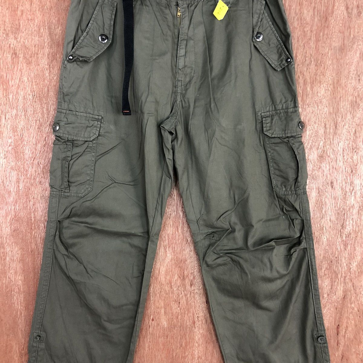 Japanese Brand D Japan Green Multipocket utility Tactical Cargo Pants #2116 Size US 32 / EU 48 - 4 Thumbnail