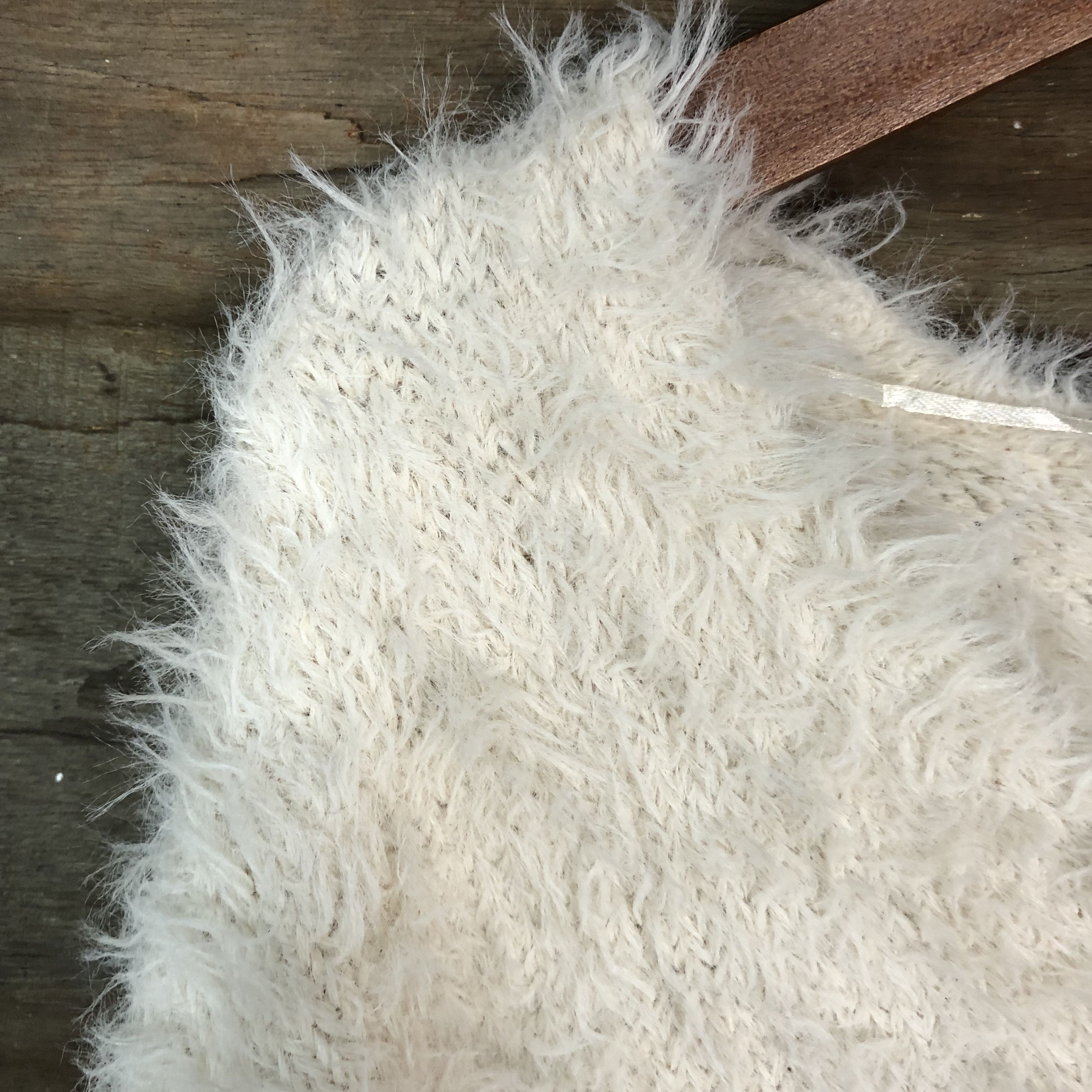 Homespun Knitwear GU White Shag Shaggy Fur Mohair Knitwear #6718 Size US XL / EU 56 / 4 - 7 Thumbnail