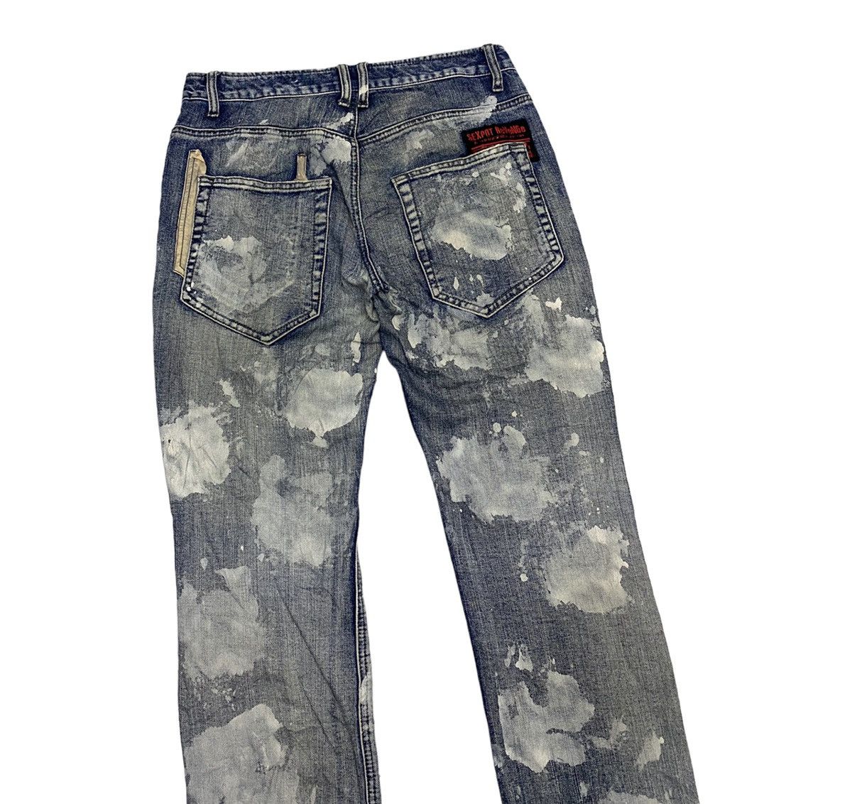 Hysteric Glamour VINTAGE SEX POT REVENGE PUNK RARE DISTRESS PATCHWORK DENIM Size US 30 / EU 46 - 4 Thumbnail