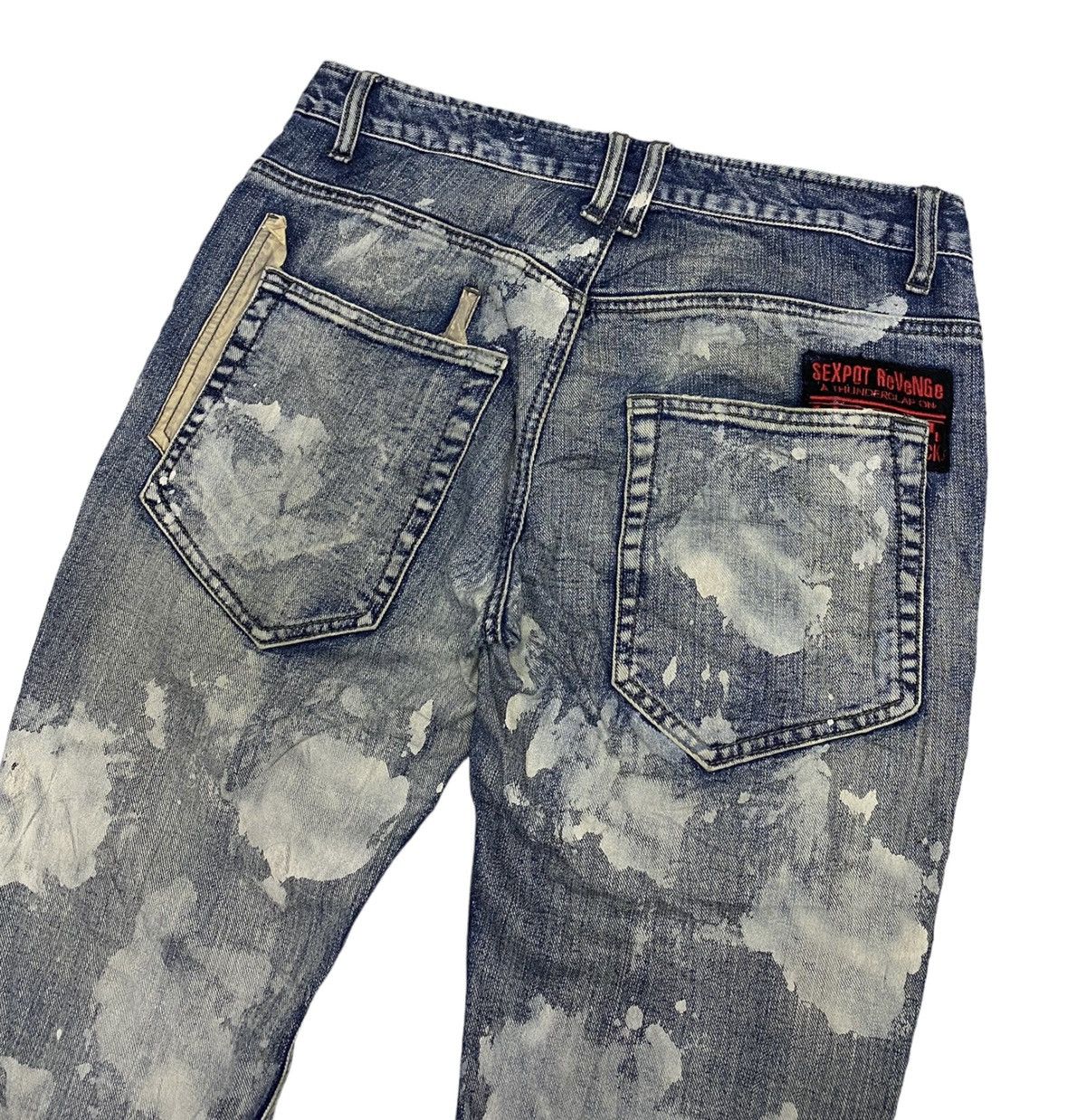 Hysteric Glamour VINTAGE SEX POT REVENGE PUNK RARE DISTRESS PATCHWORK DENIM Size US 30 / EU 46 - 5 Thumbnail