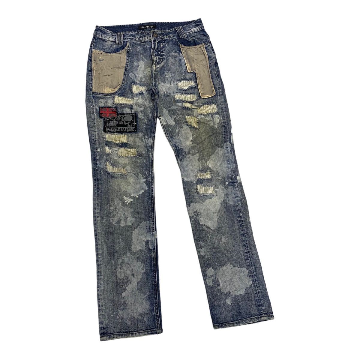Hysteric Glamour VINTAGE SEX POT REVENGE PUNK RARE DISTRESS PATCHWORK DENIM Size US 30 / EU 46 - 7 Thumbnail