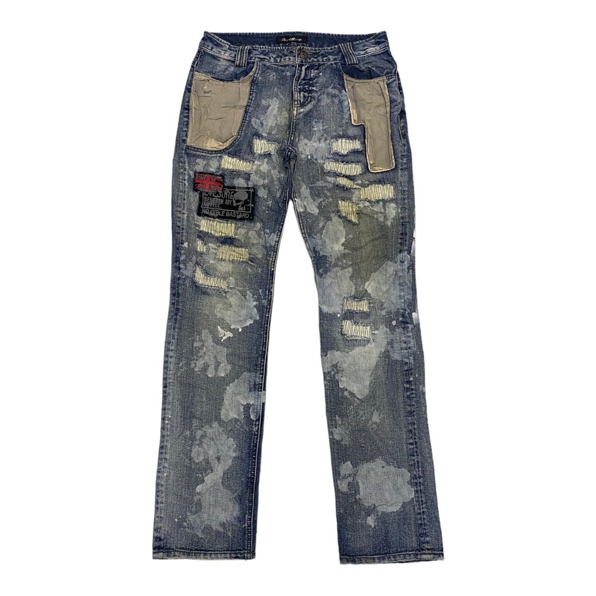 Hysteric Glamour VINTAGE SEX POT REVENGE PUNK RARE DISTRESS PATCHWORK DENIM Size US 30 / EU 46 - 1 Thumbnail