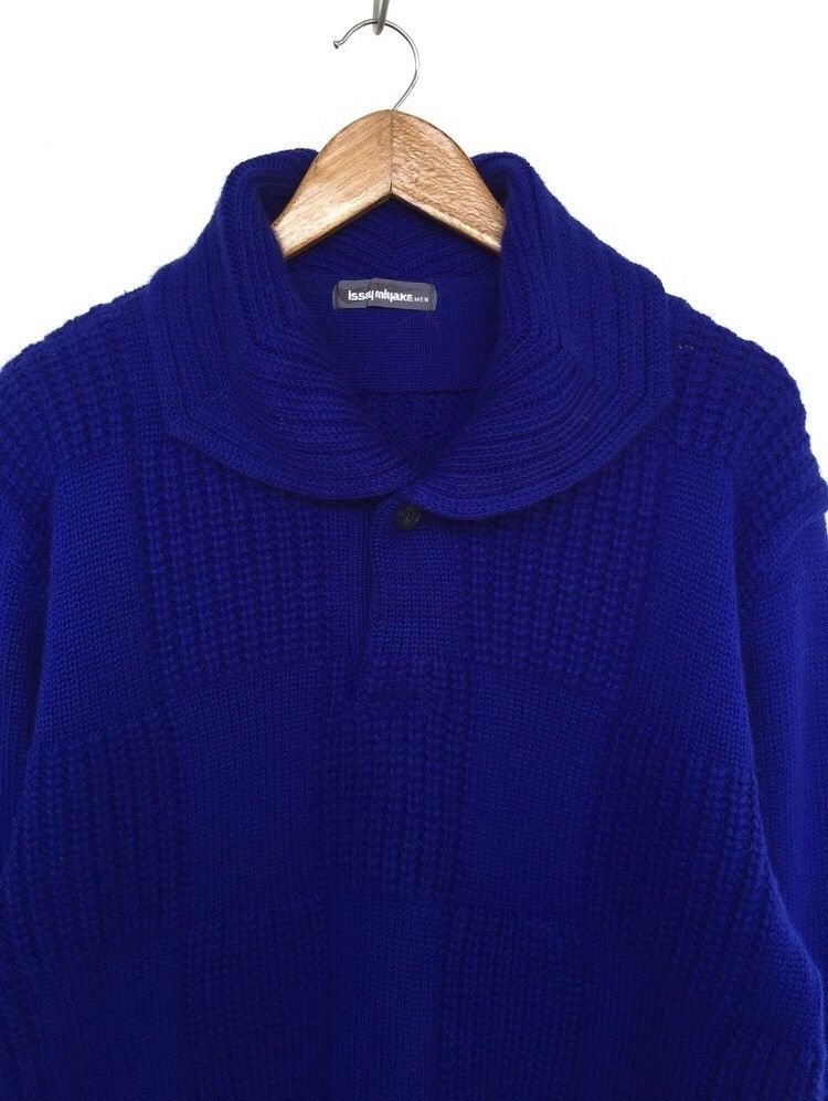 Issey Miyake GRAIL🔥Issey Miyake Men Shawl Collar O/S Knitwear Size US L / EU 52-54 / 3 - 1 Thumbnail