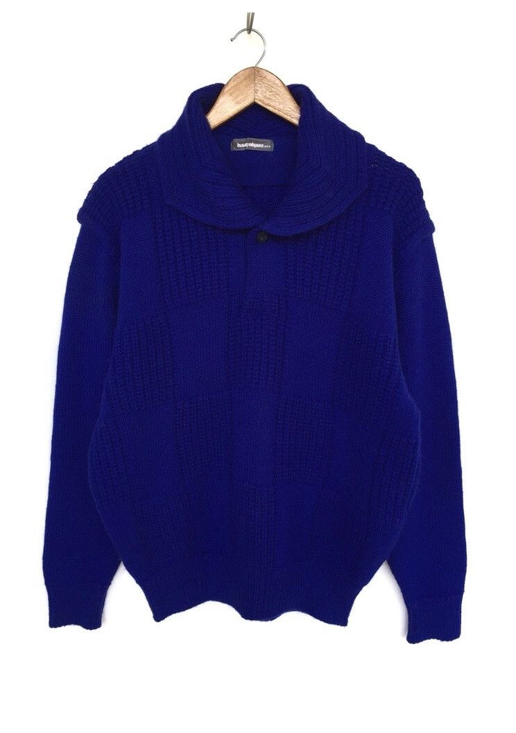 Issey Miyake GRAIL🔥Issey Miyake Men Shawl Collar O/S Knitwear Size US L / EU 52-54 / 3 - 2 Thumbnail