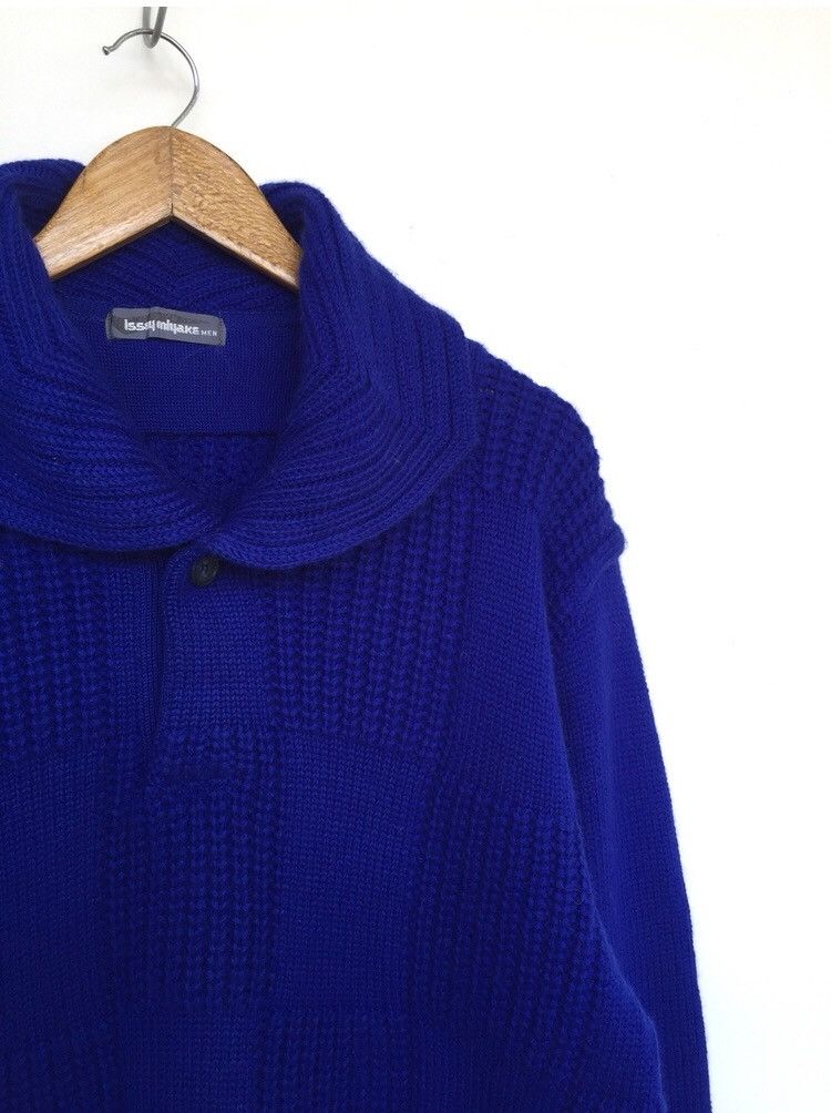Issey Miyake GRAIL🔥Issey Miyake Men Shawl Collar O/S Knitwear Size US L / EU 52-54 / 3 - 3 Thumbnail