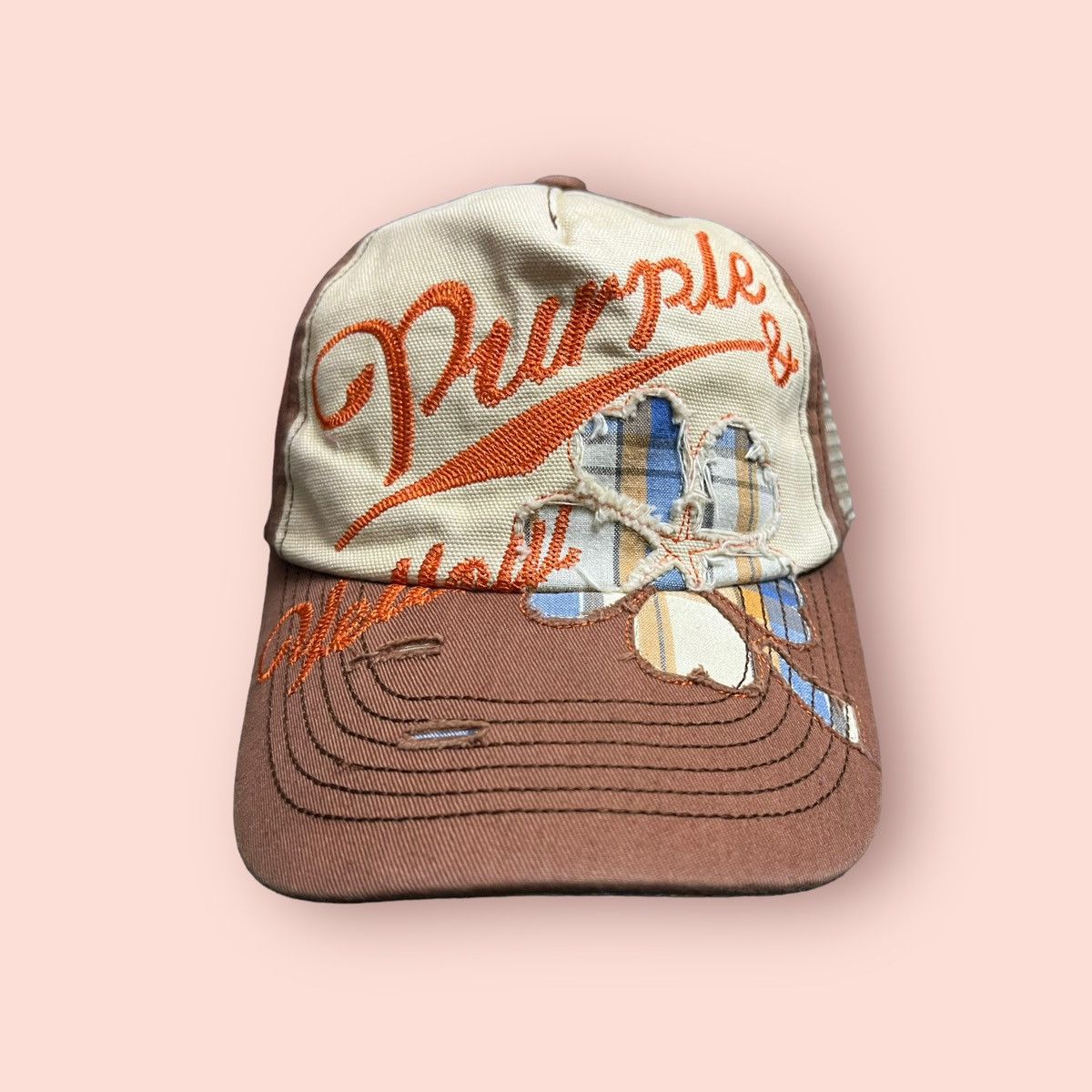 Japanese Brand × Purple Brand RARE PURPLE & YELLOW TRUCKER SNAPBACK Size ONE SIZE - 3 Thumbnail