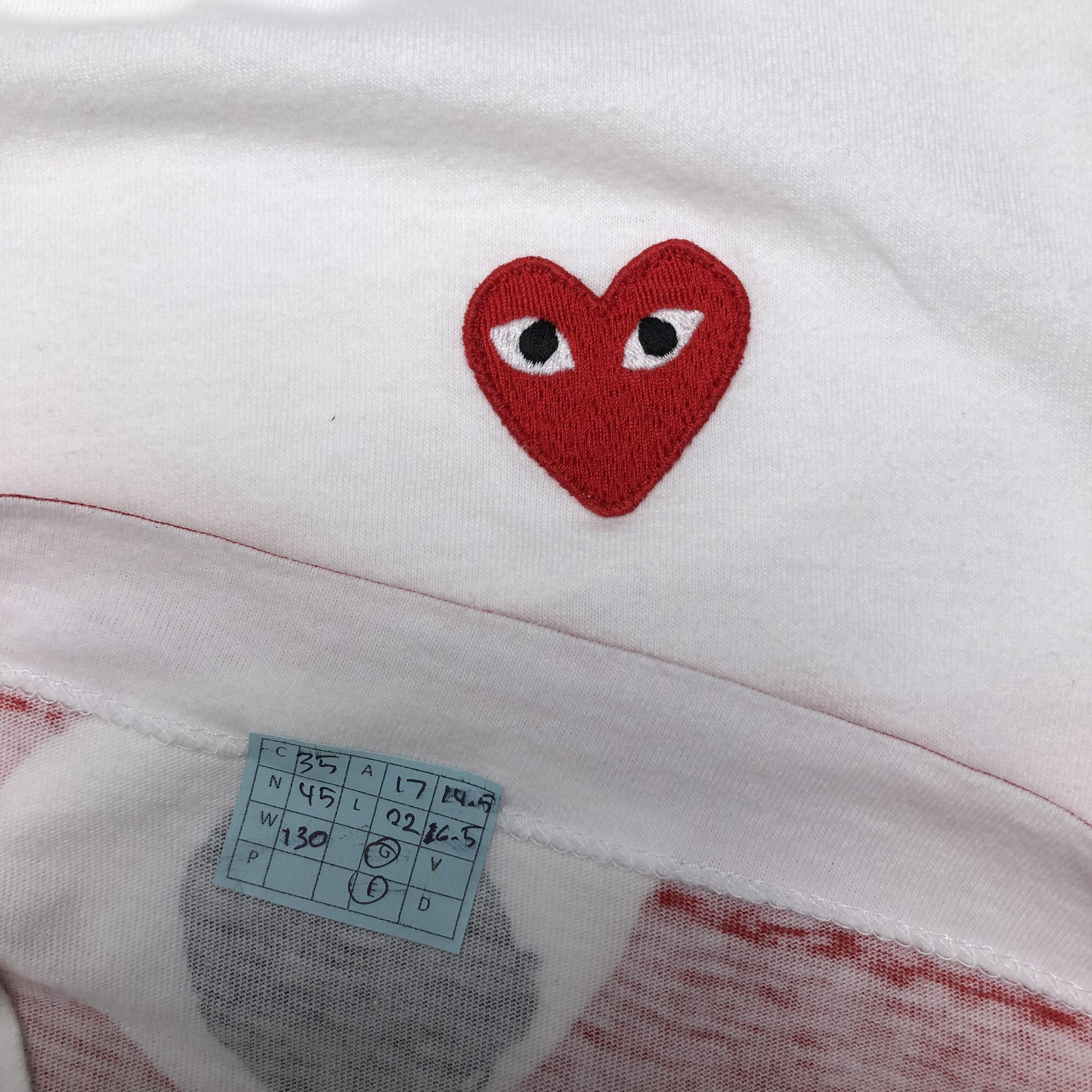 Comme des Garcons × Comme des Garcons PLAY × Japanese Brand Vintage Comme Des Garçon PLAY Tshirt Size S / US 4 / IT 40 - 4 Thumbnail