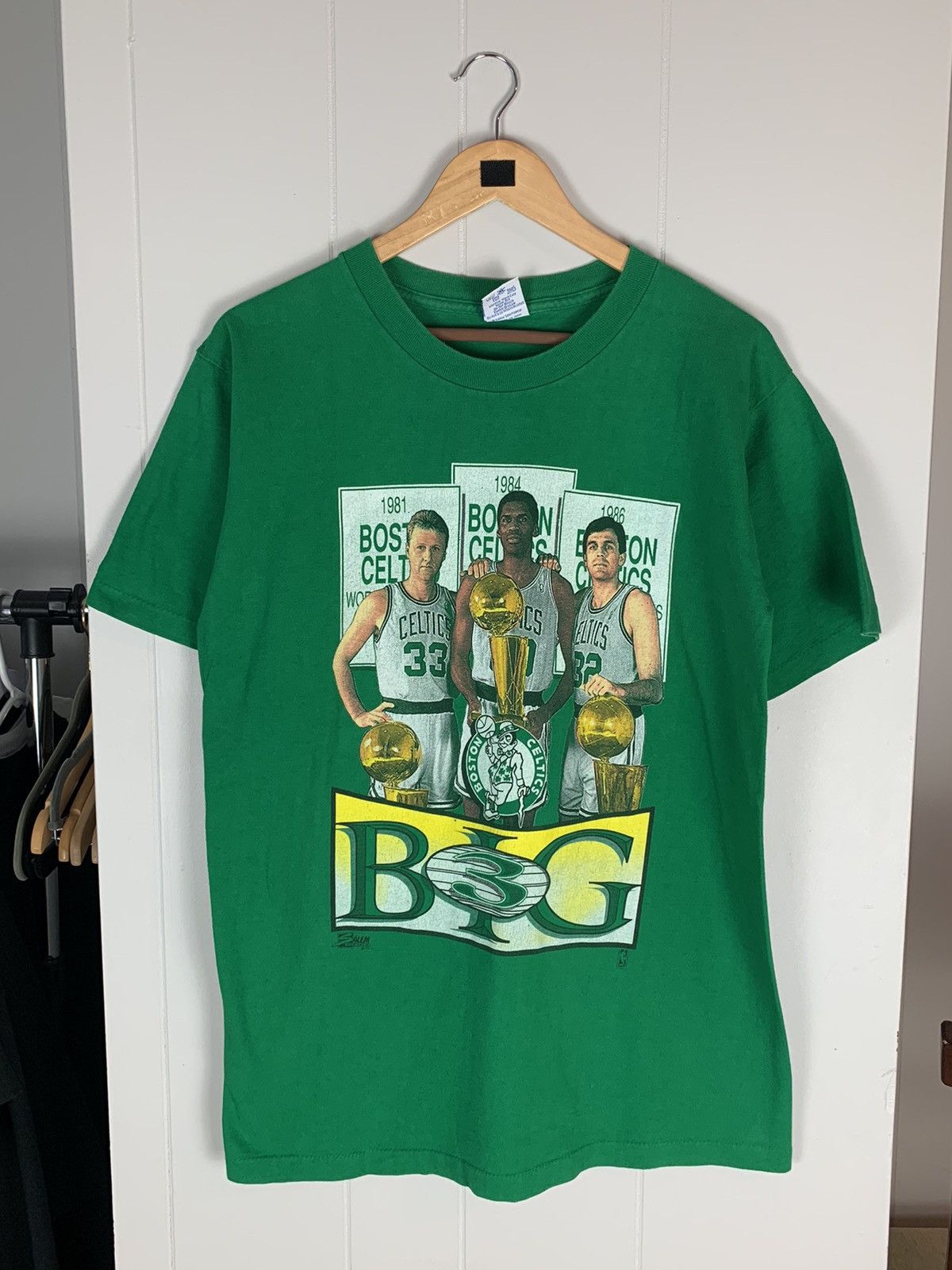 Vintage Salem Sportswear Boston Celtics Big Three Shirt